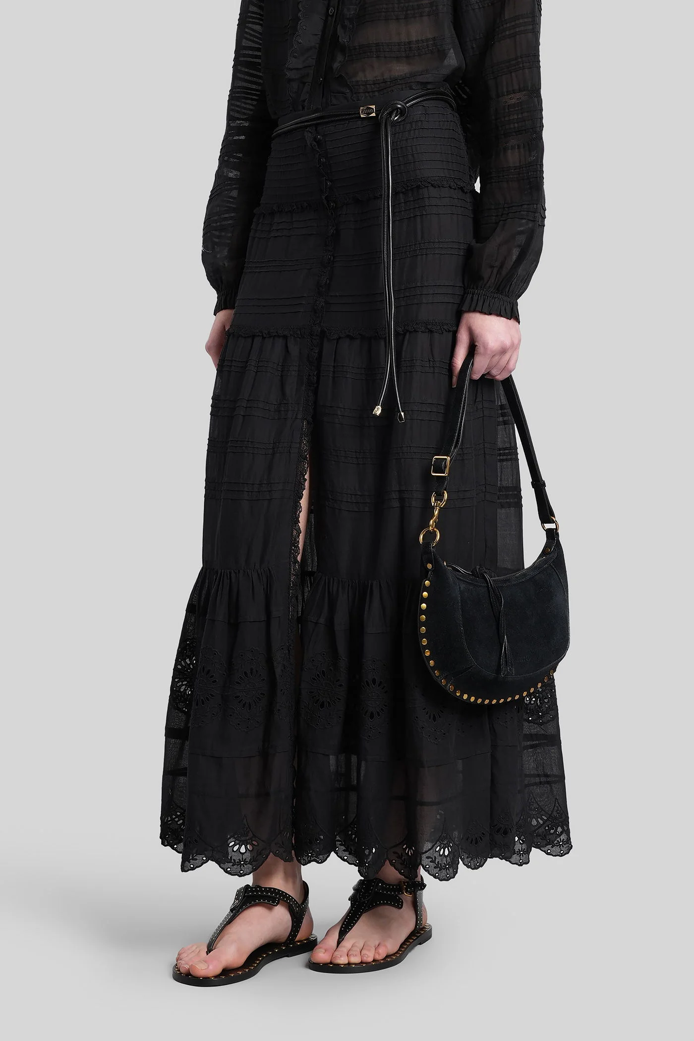 Paoline Skirt in black cotton - Image 4