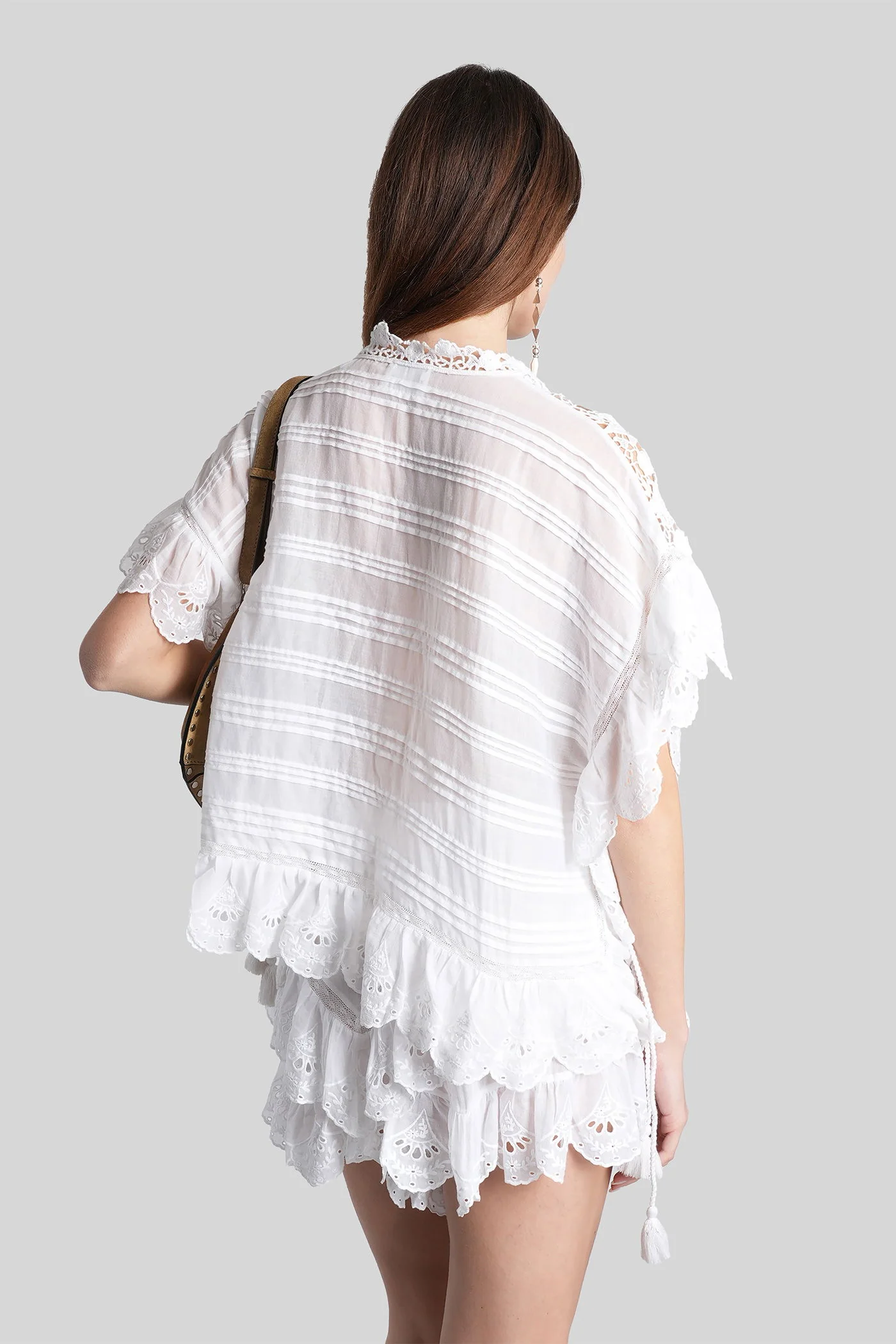 Payton Blouse in white cotton - Image 3