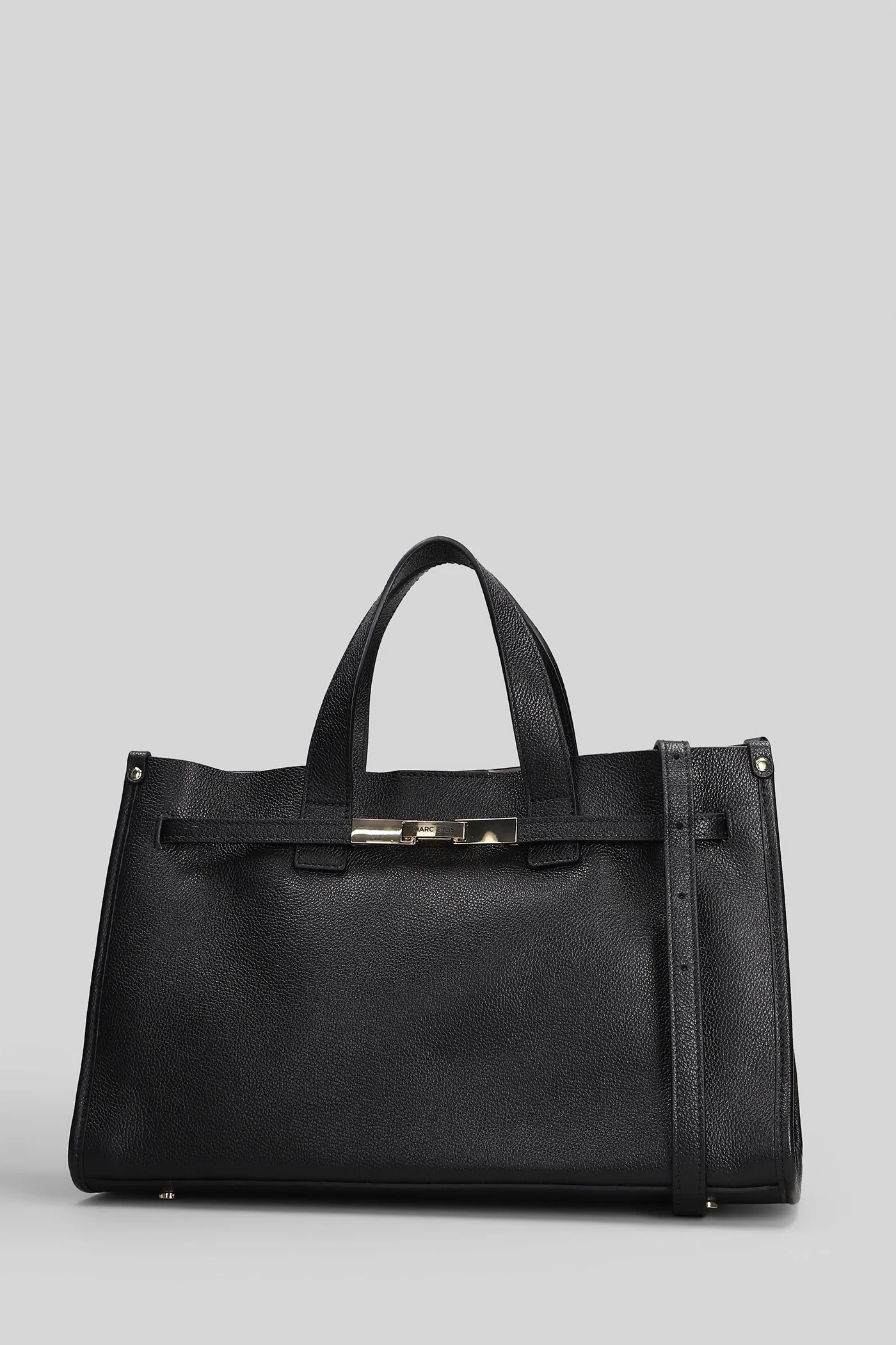 Cassiope M Tote in black faux leather - Image 2