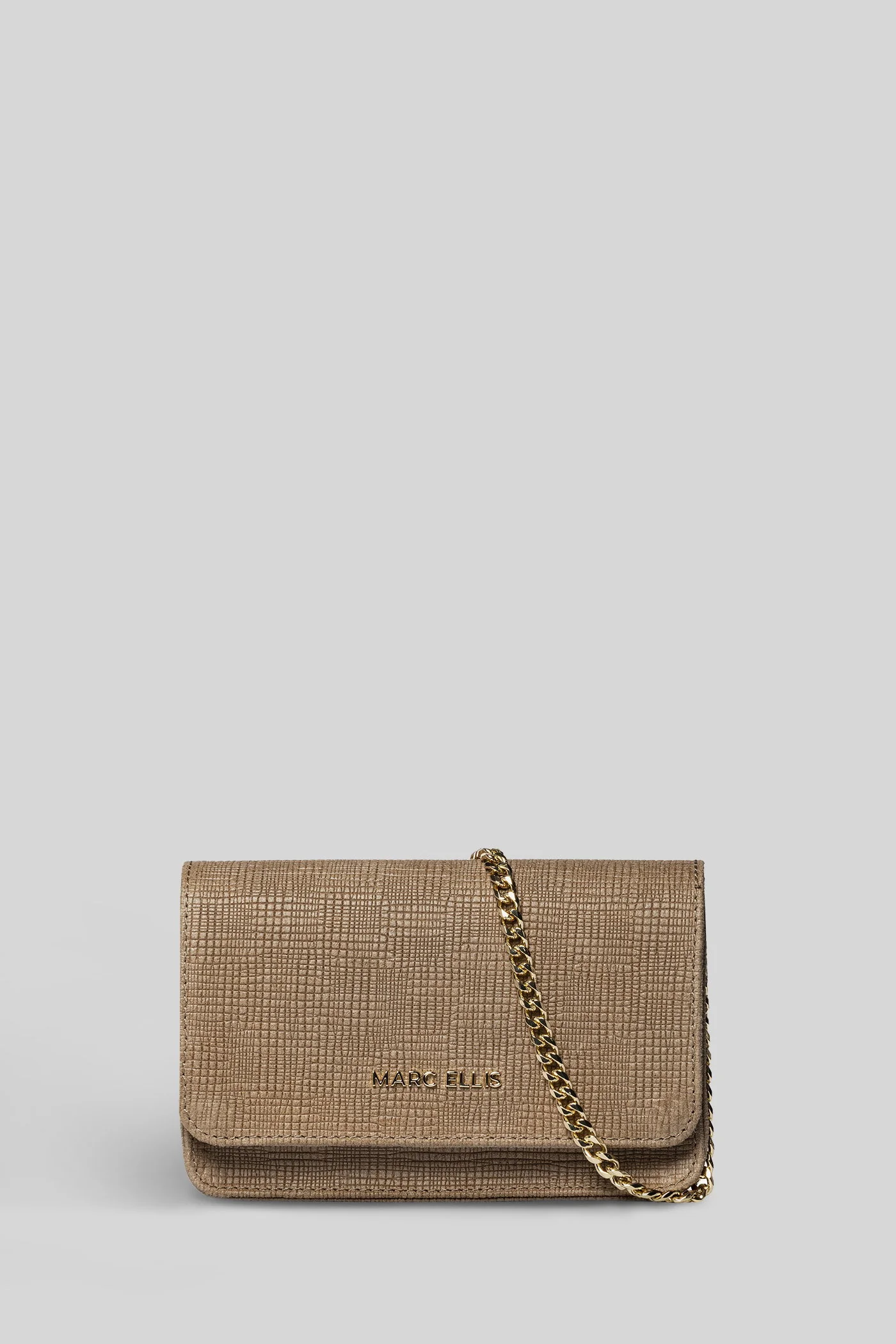 Everly Rf Shoulder bag in beige faux leather