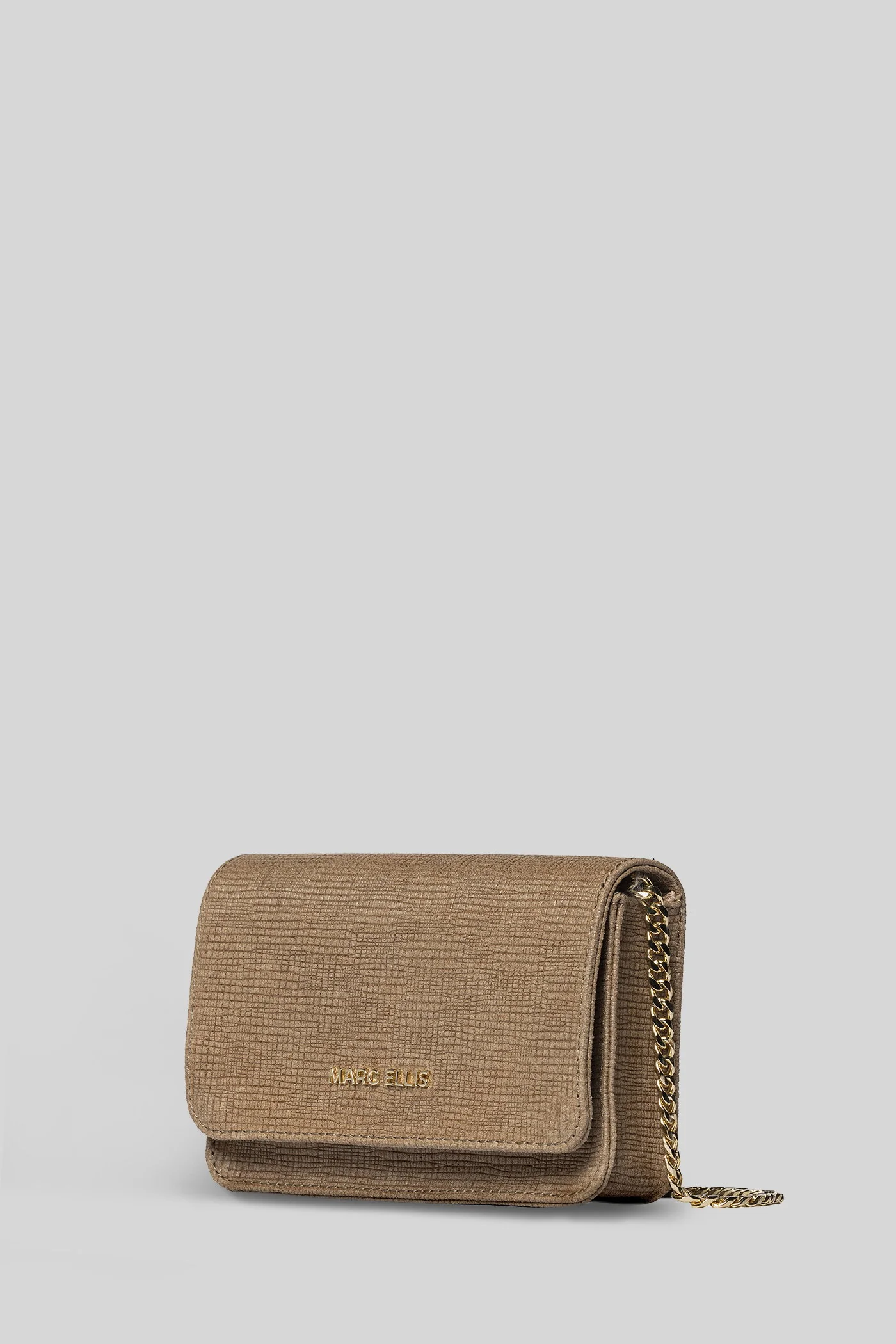 Everly Rf Shoulder bag in beige faux leather - Image 2