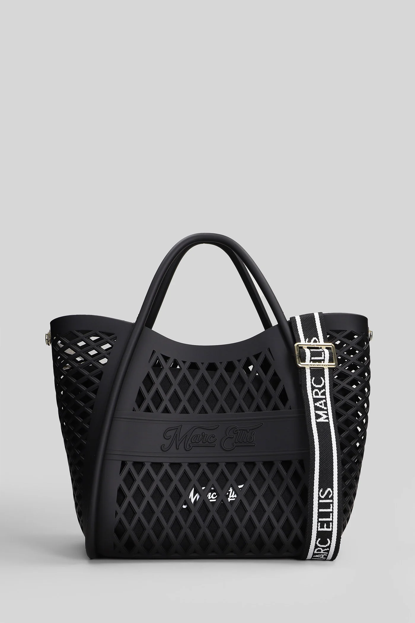 Flat Basket S Tote in black Polyuretan