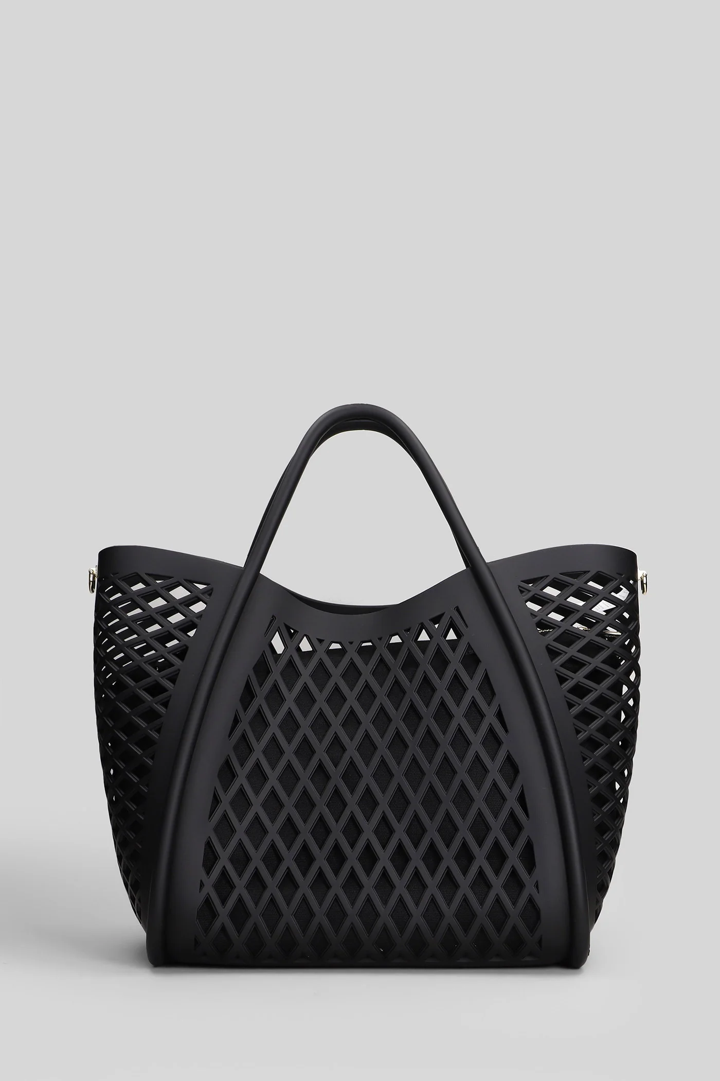 Flat Basket S Tote in black Polyuretan - Image 3