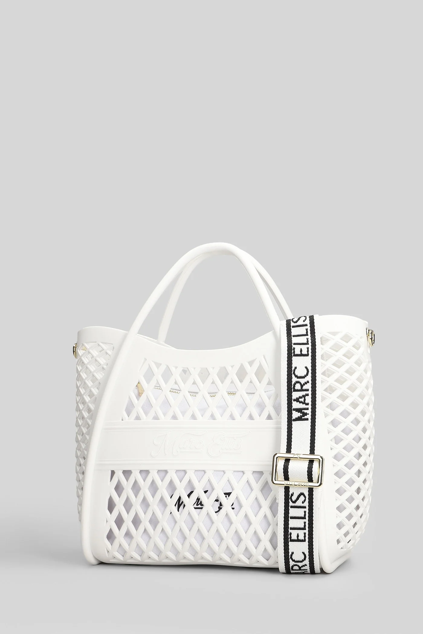 Flat Basket S Tote in white Polyuretan - Image 2