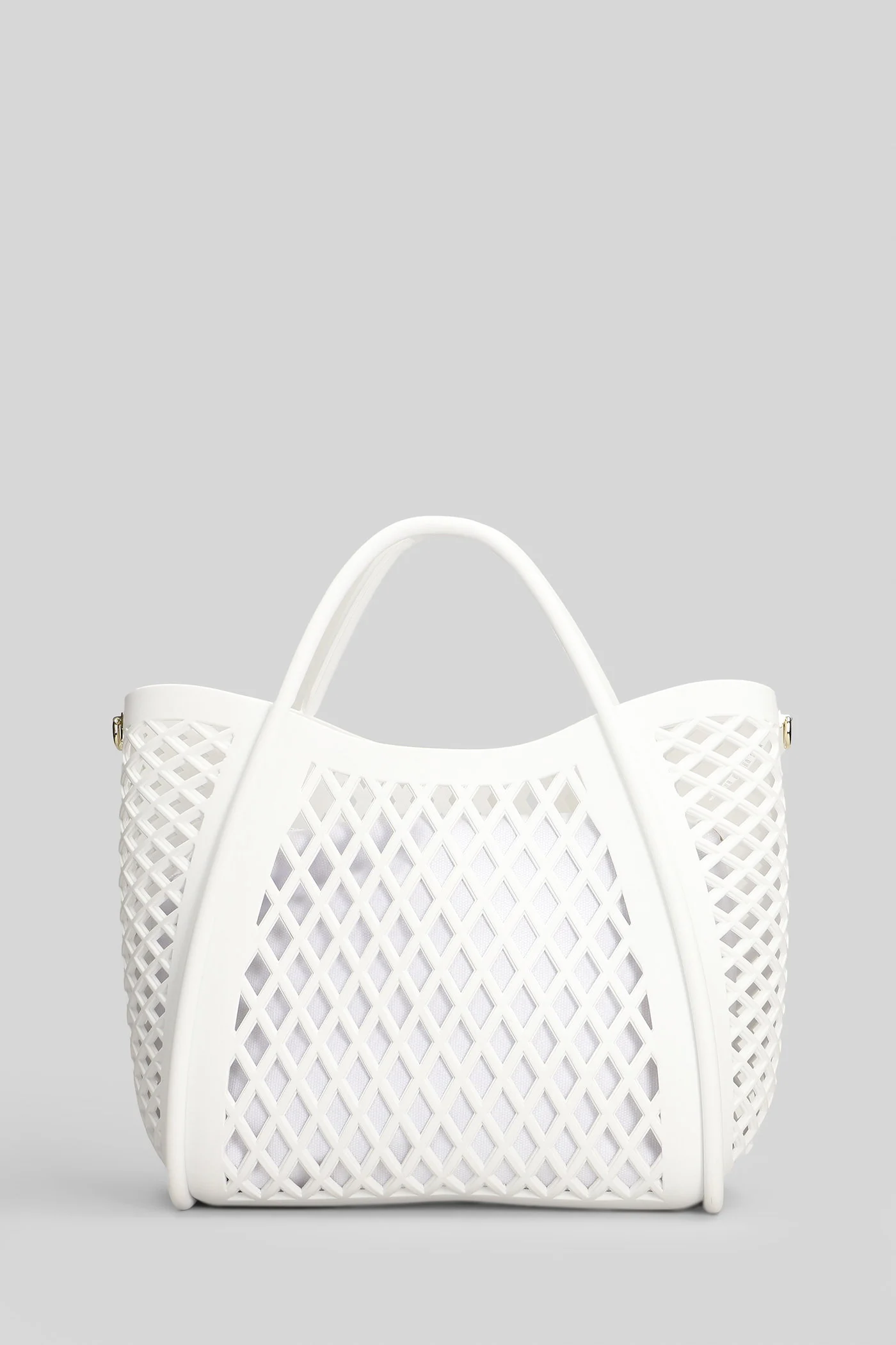 Flat Basket S Tote in white Polyuretan - Image 3