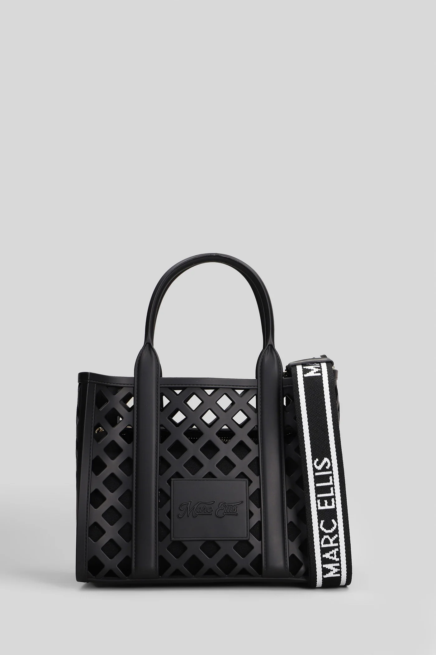 Flat Plot Shoulder bag in black Polyuretan