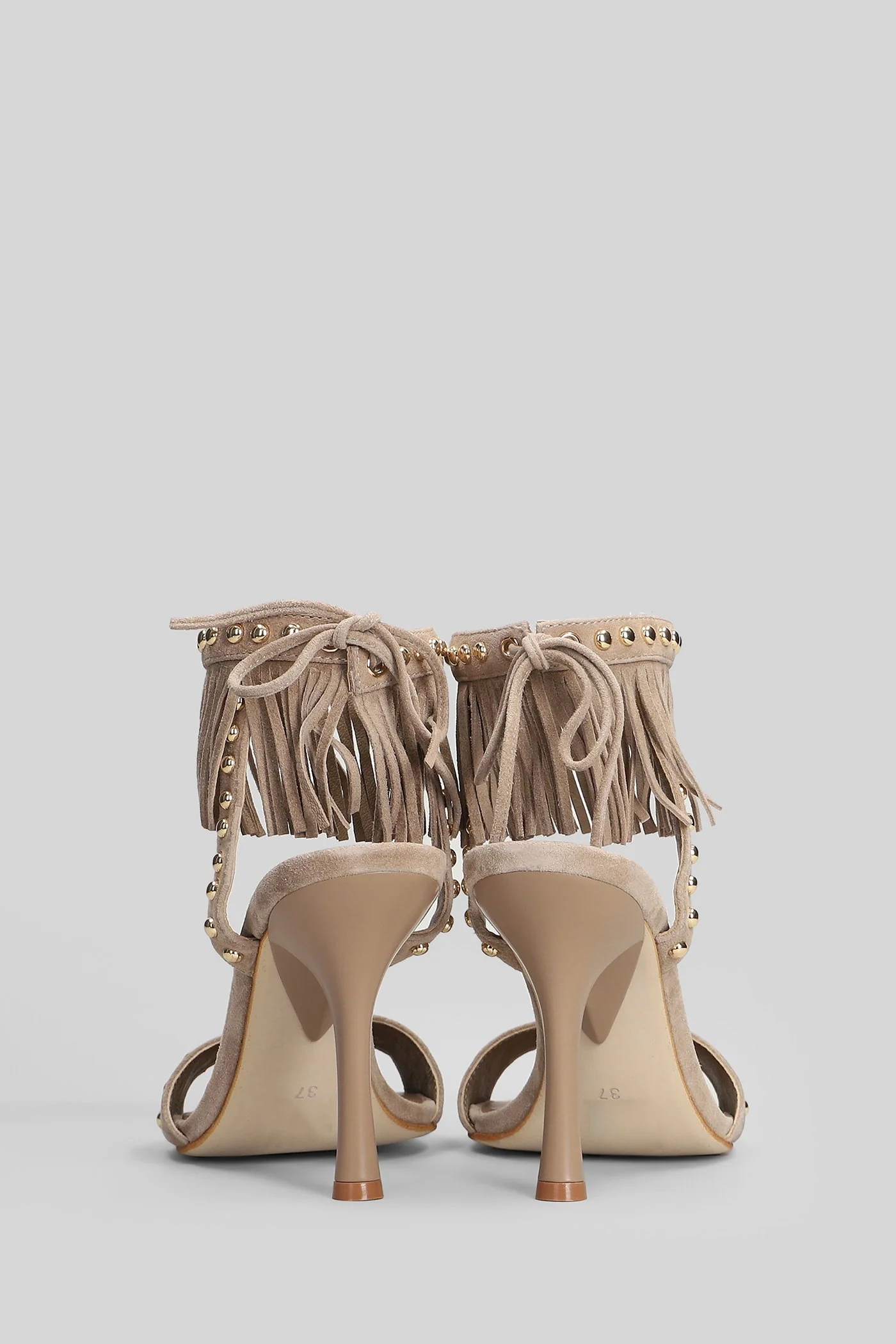 Sandals in beige suede - Image 4