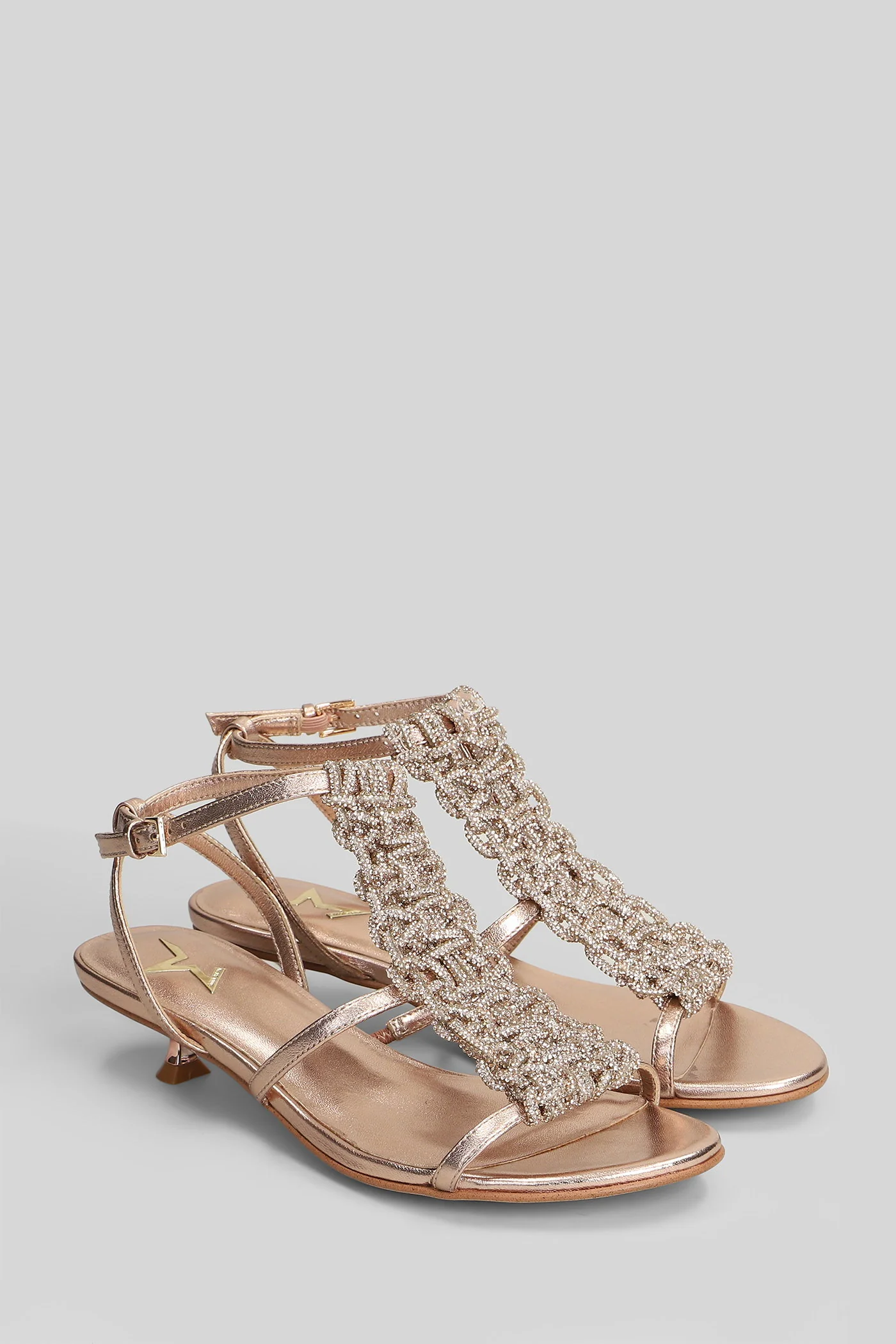 Sandals in rose-pink leather - Image 2