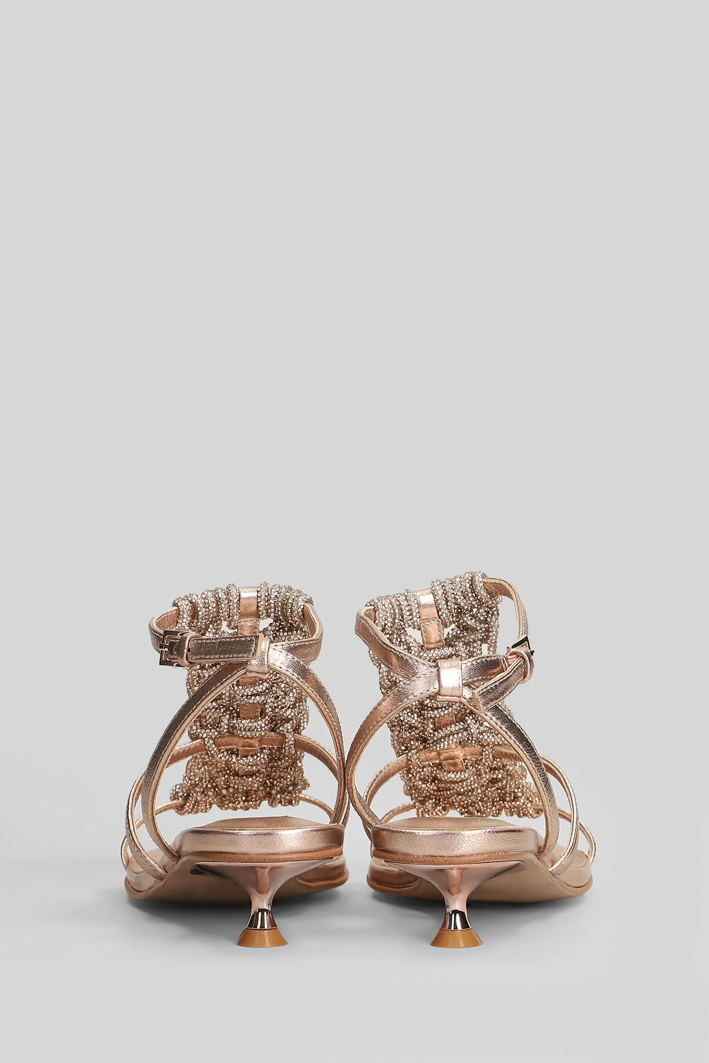 Sandals in rose-pink leather - Image 4