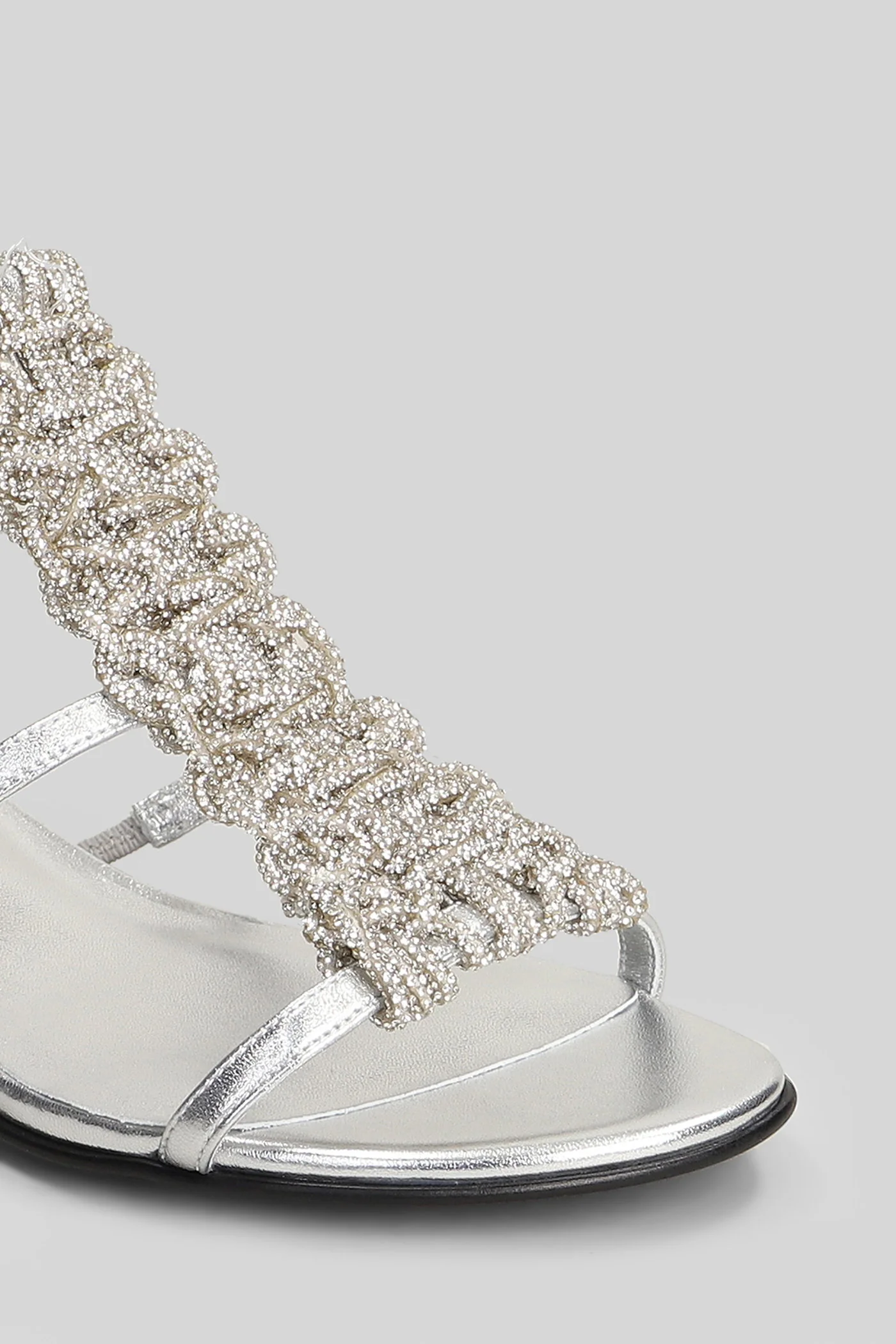 Sandals in silver leather - Image 5