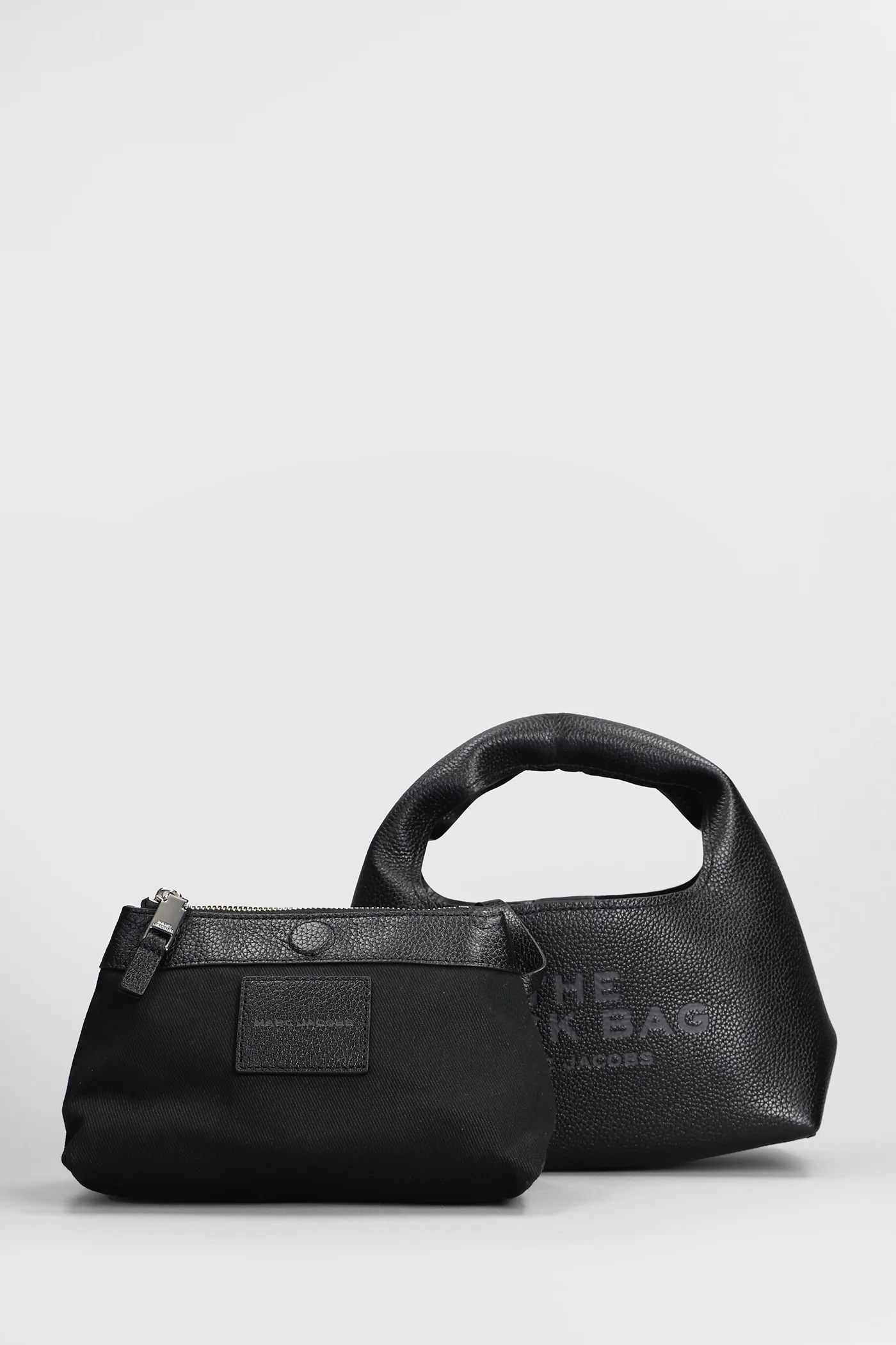 The mini sack Hand bag in black leather - Image 4