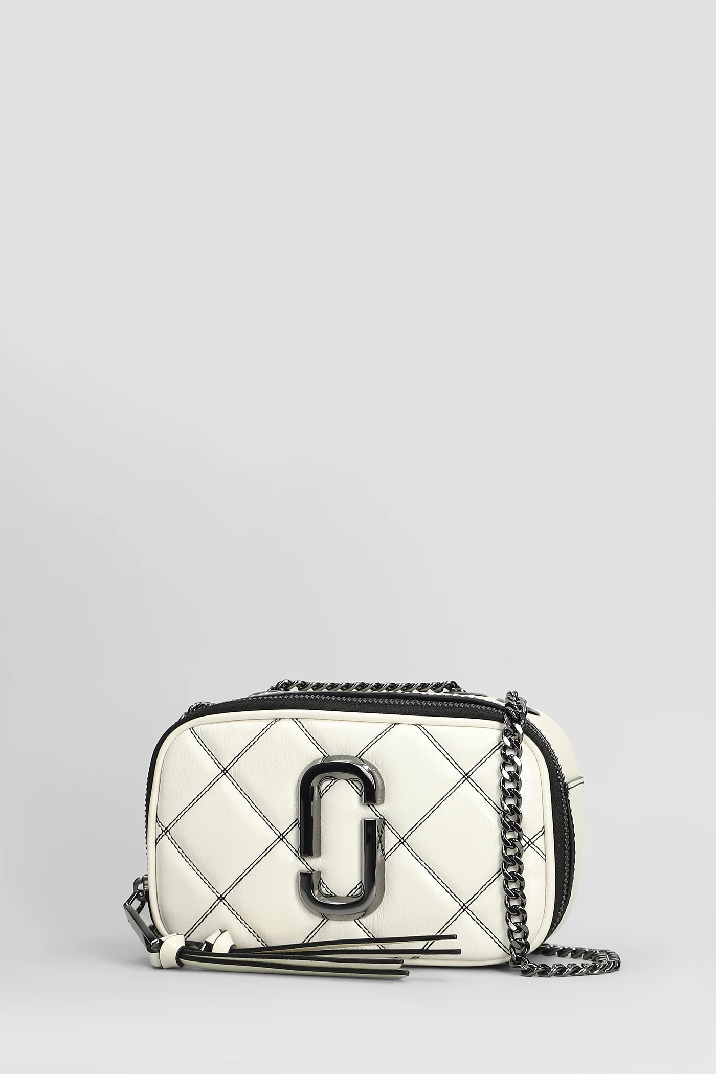 The softshot Shoulder bag in white leather - Image 2