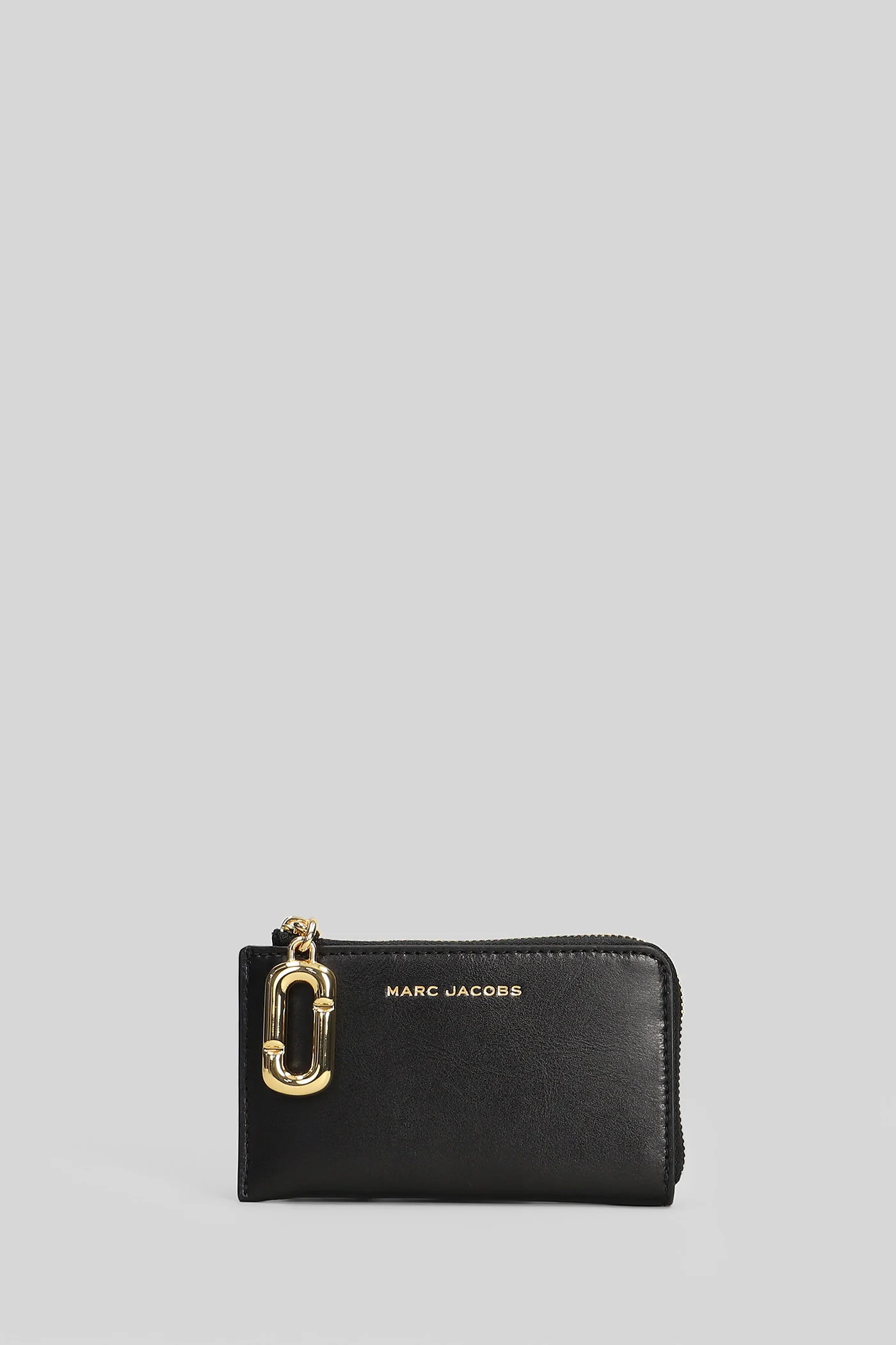 Top zip multi wallet Wallet in black leather