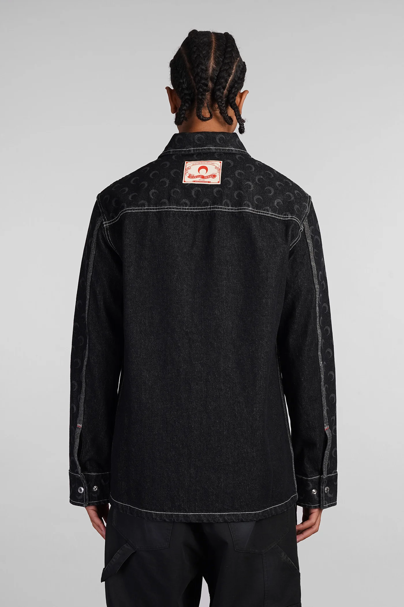 Denim Jackets in black cotton - Image 3