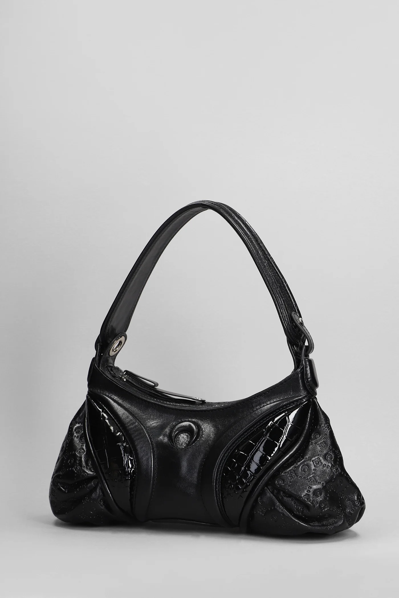 Hand bag in black leather - Image 2