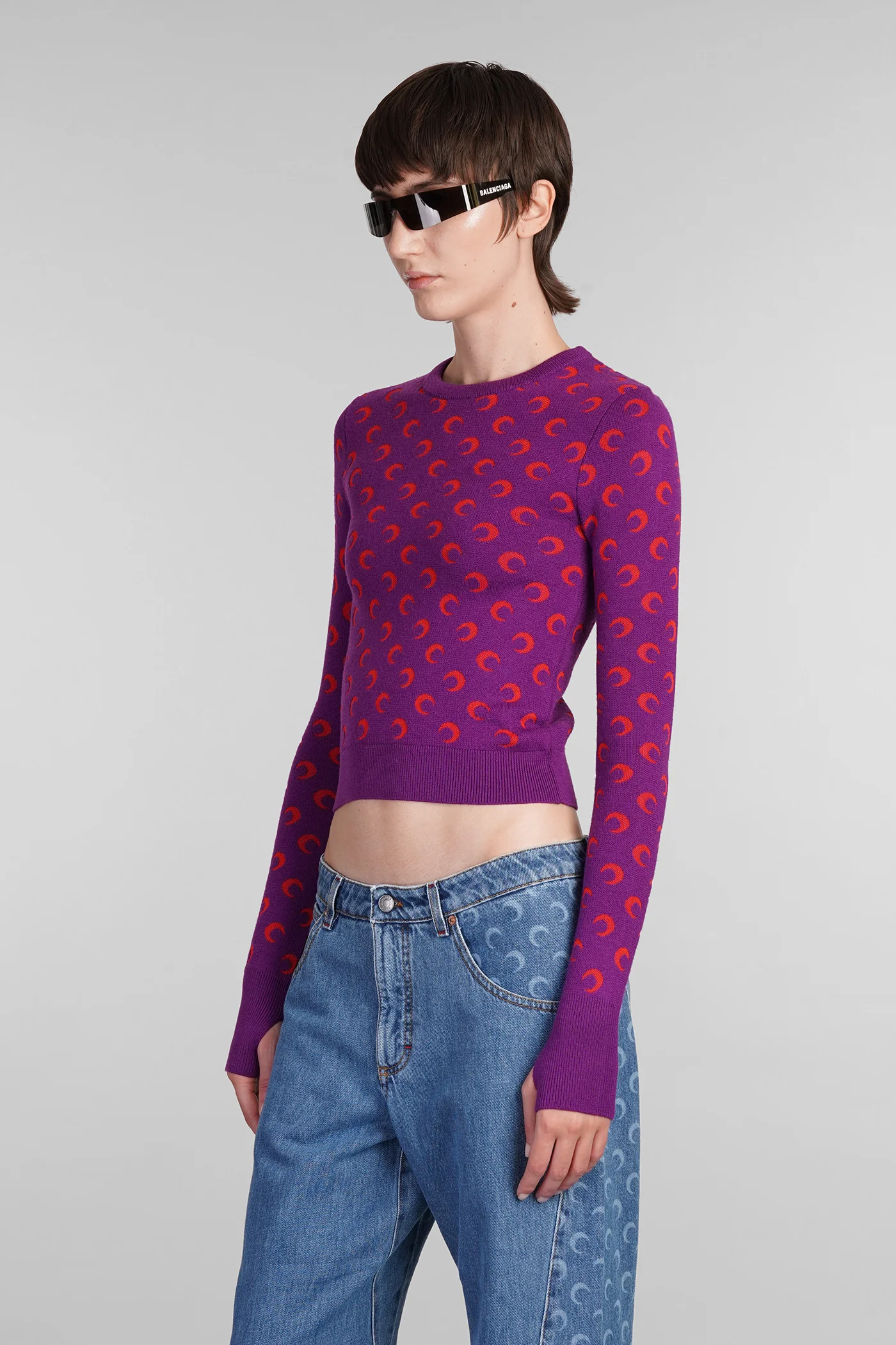 Knitwear in Viola wool - Image 4