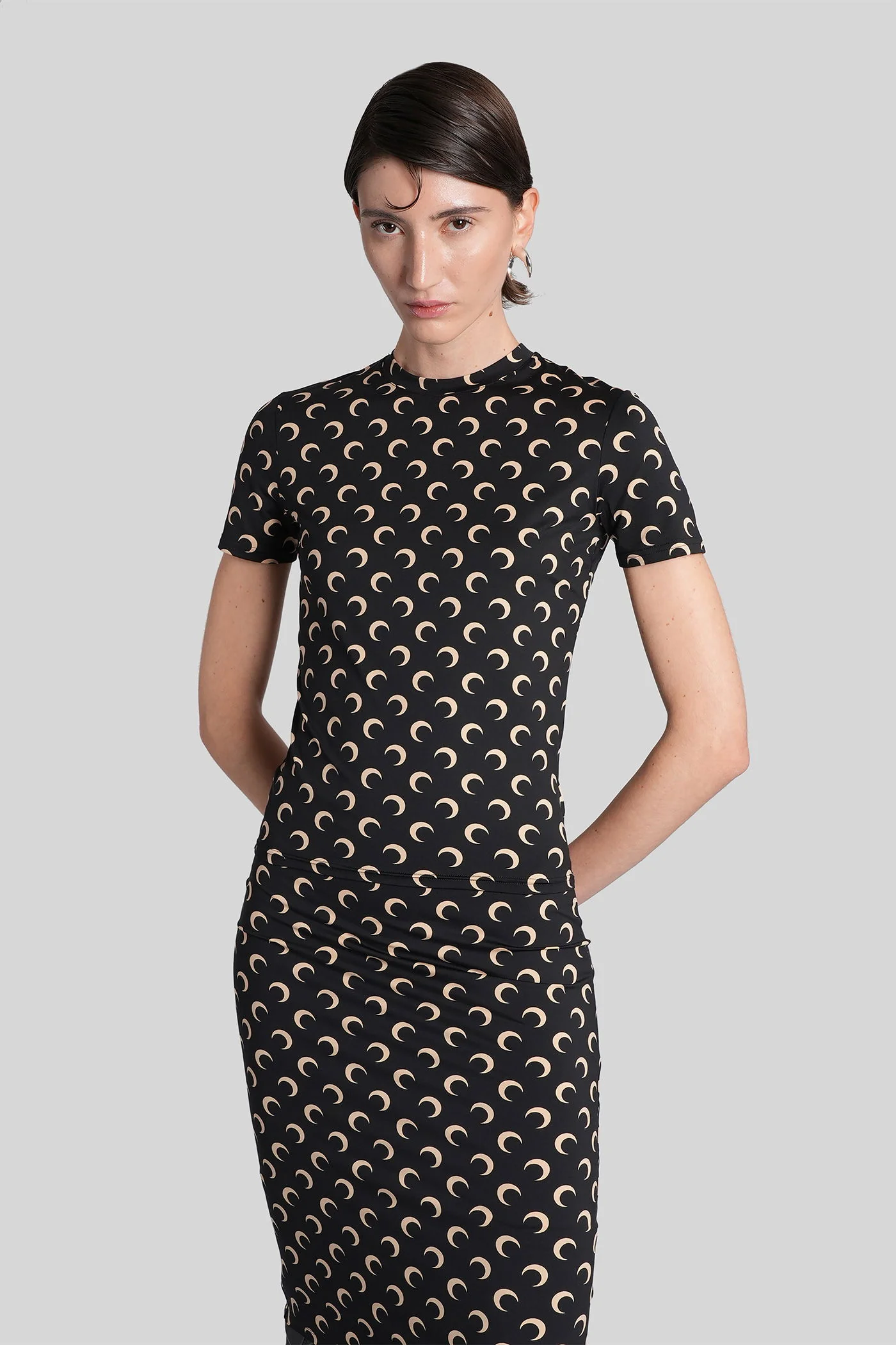 T-Shirt in black polyamide