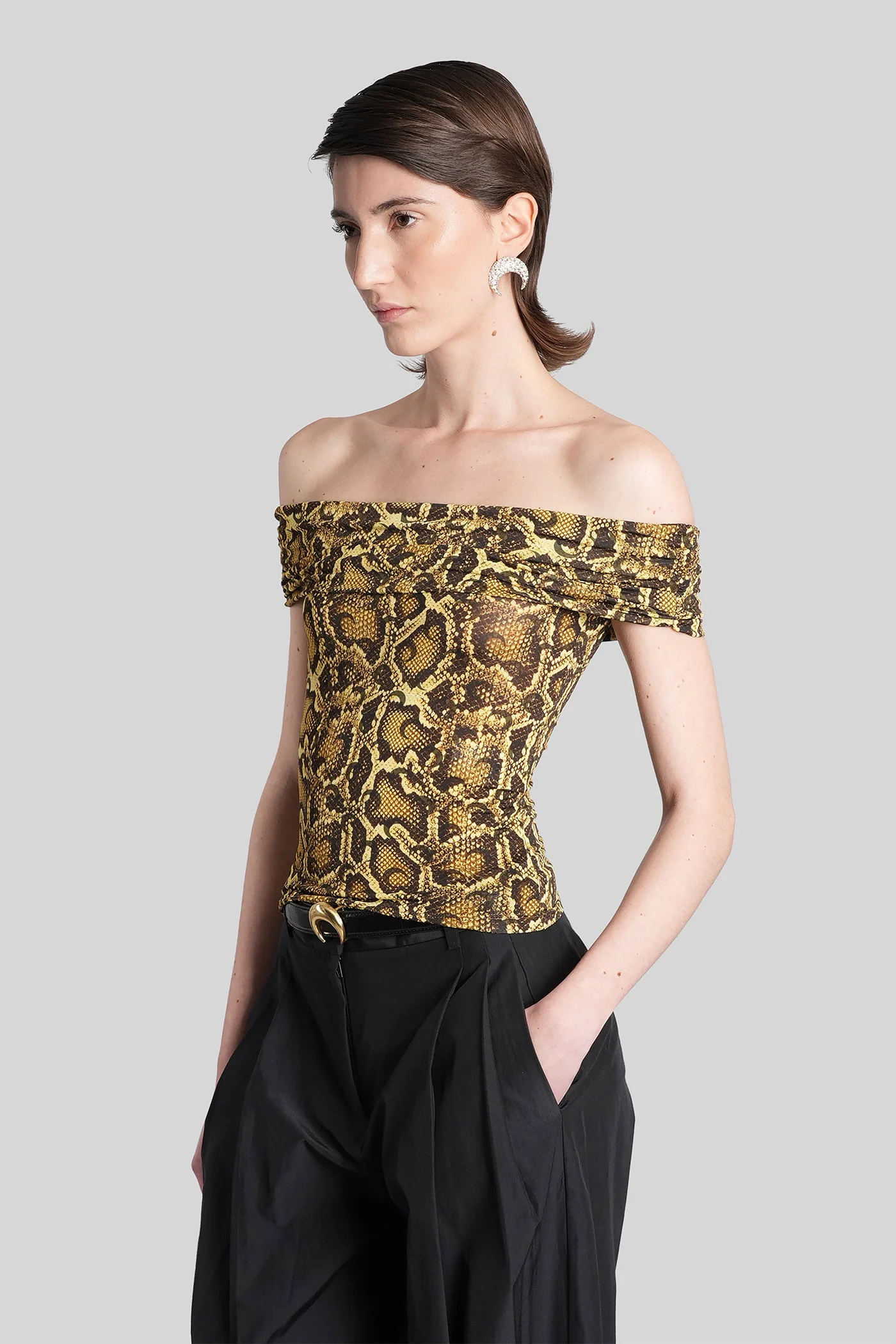 Topwear in beige polyamide - Image 4