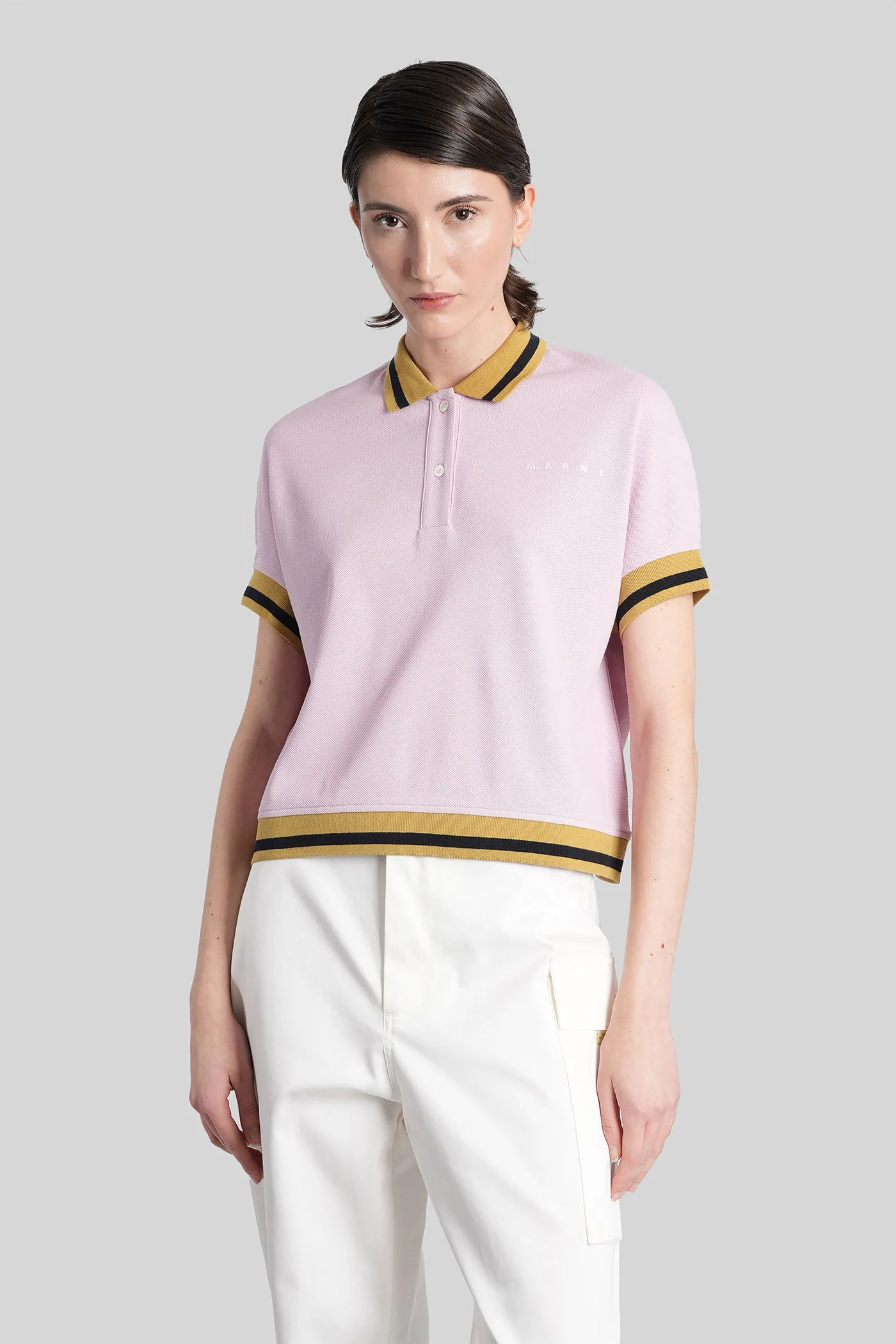 Polo in rose-pink cotton