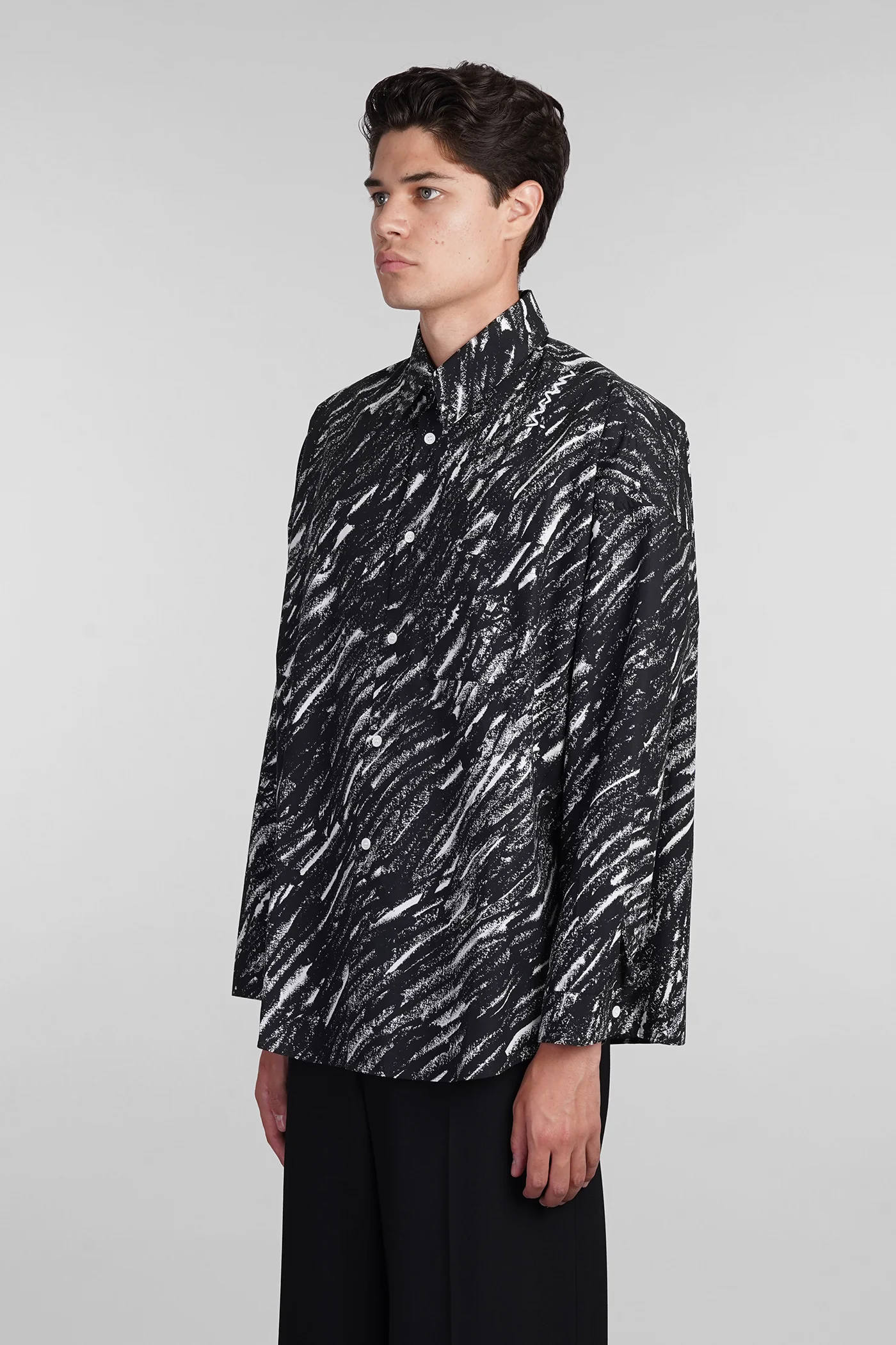 Shirt in black cotton - Image 4