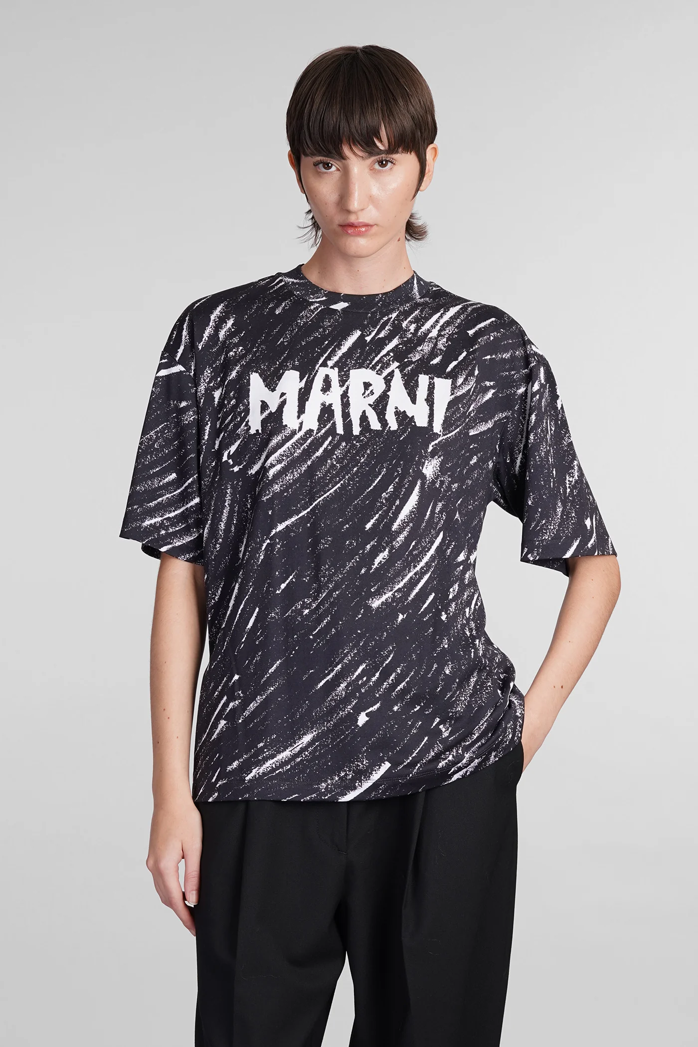 T-Shirt in black cotton