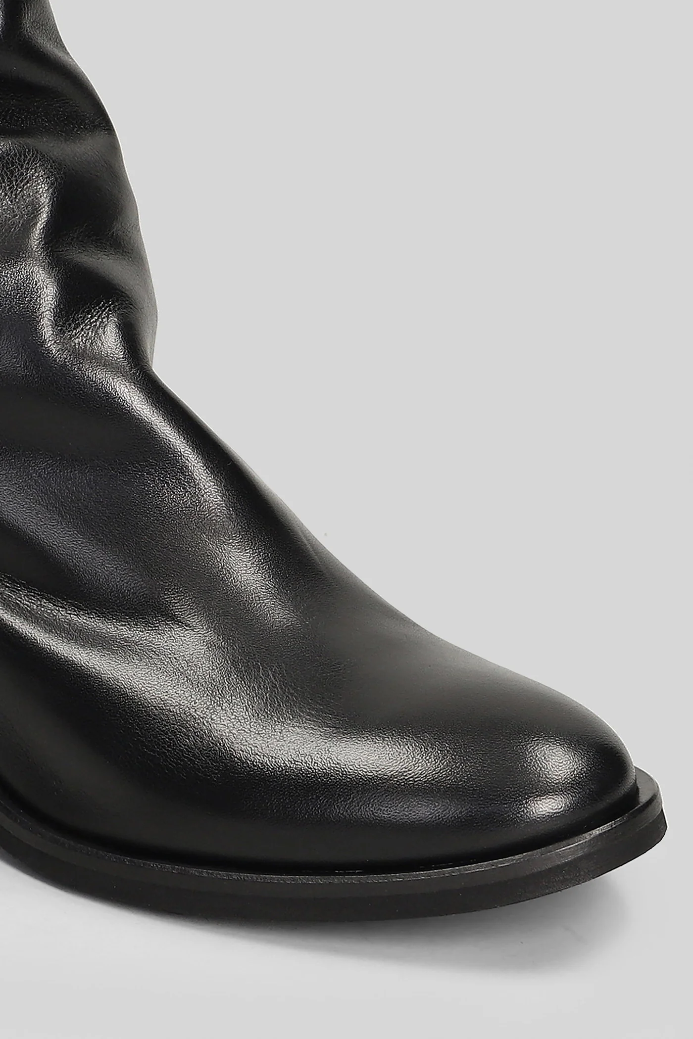 High heels Ankle boots in black leather - Image 5
