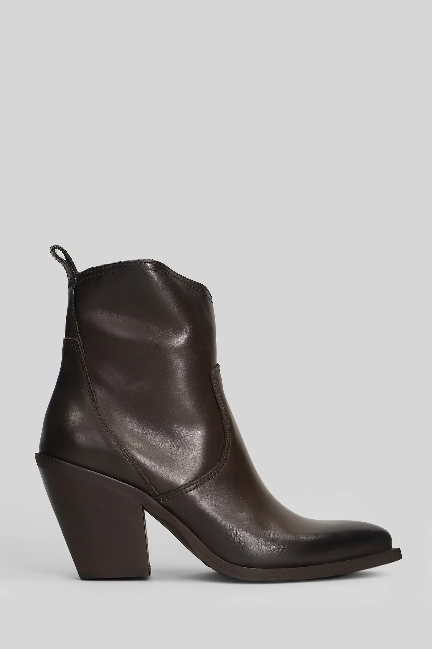 texan Ankle boots in dark brown leather