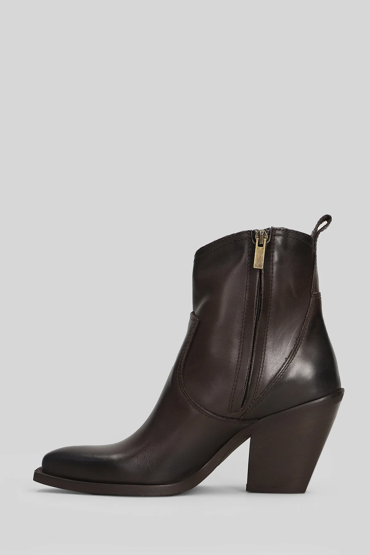 texan Ankle boots in dark brown leather - Image 3