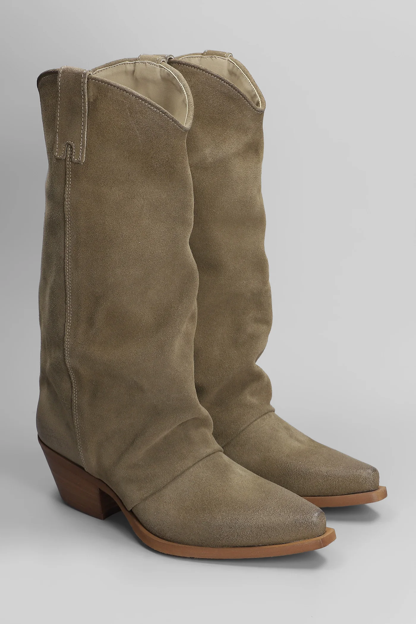texan boots in beige suede - Image 2