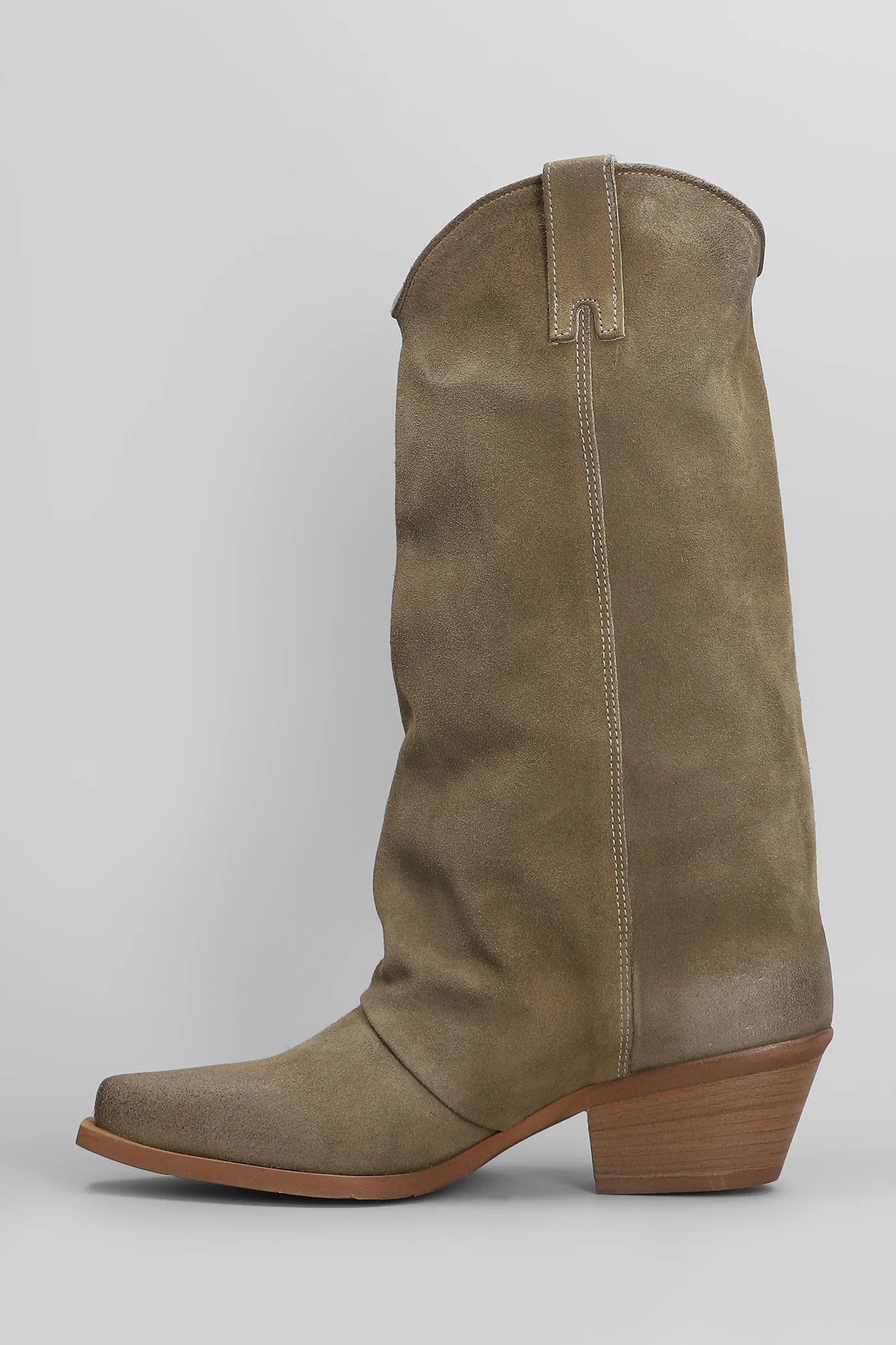 texan boots in beige suede - Image 3