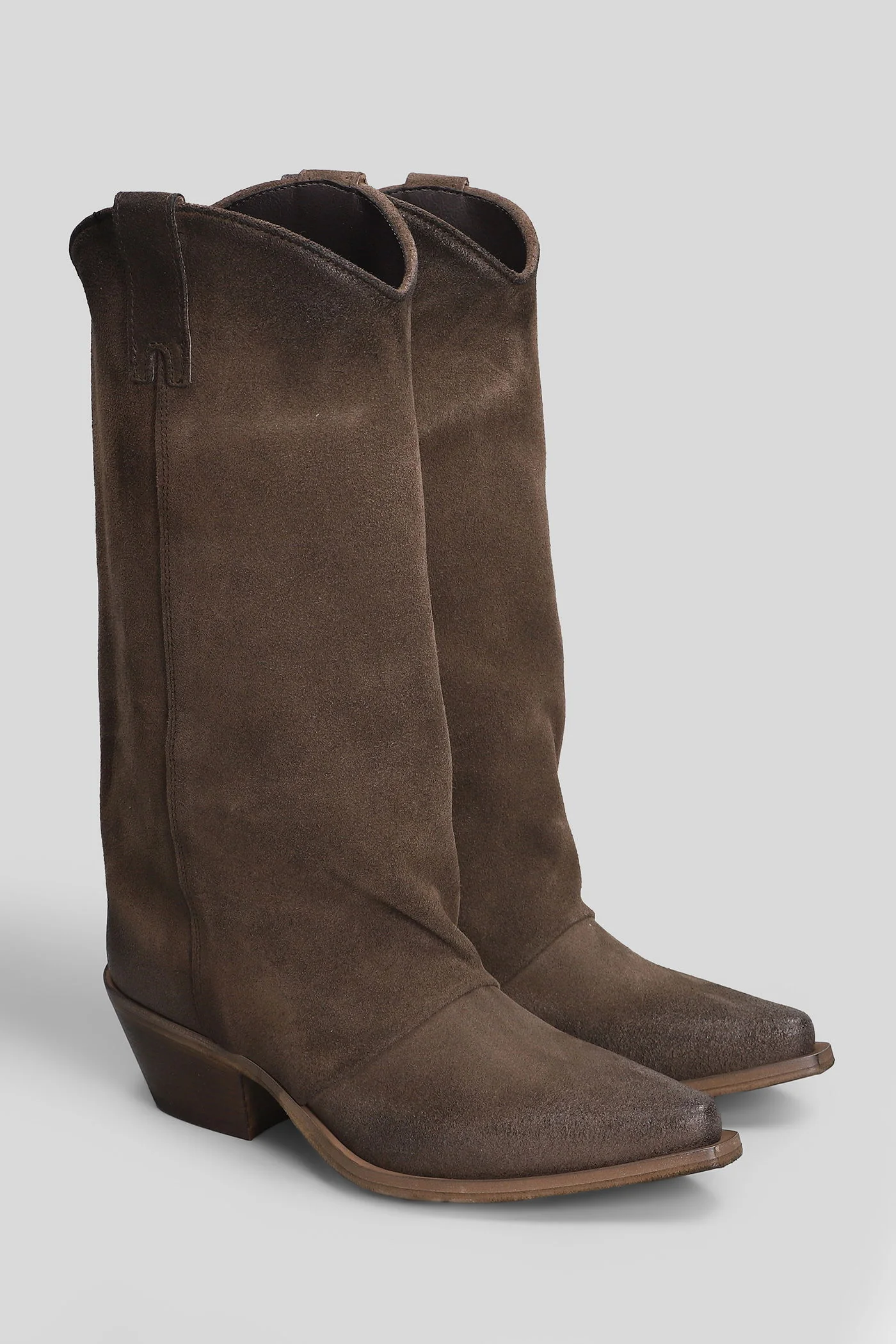 texan boots in brown suede - Image 2