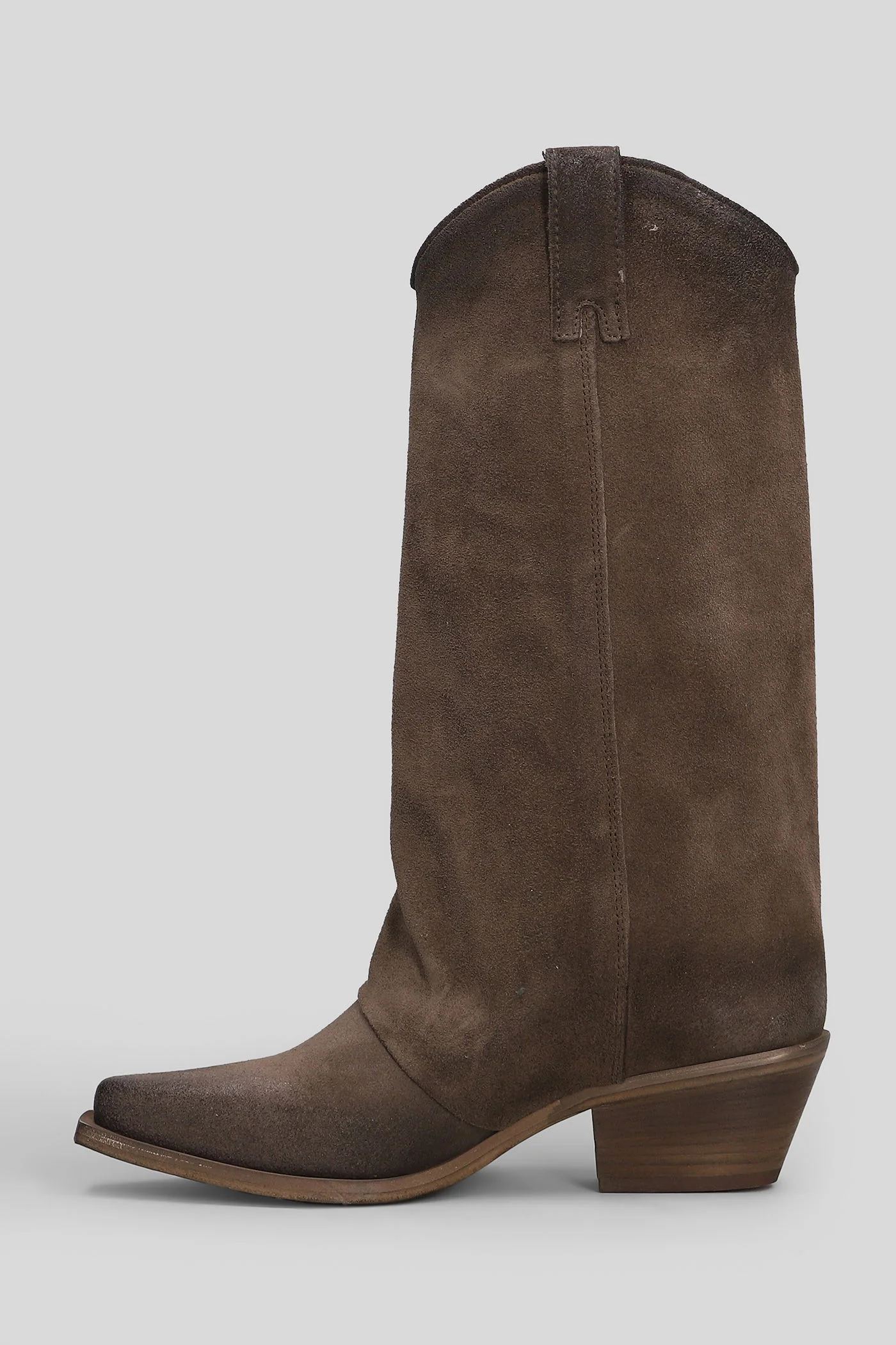 texan boots in brown suede - Image 3