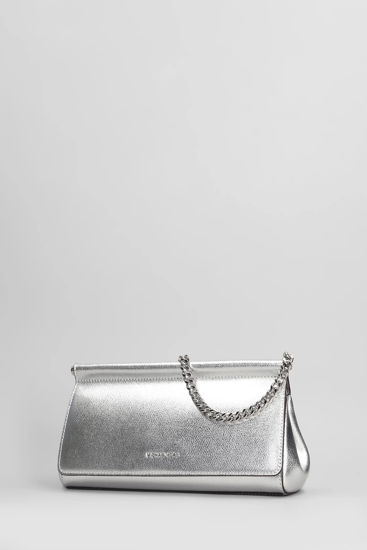 Carmine Shoulder bag in silver leather - Image 2