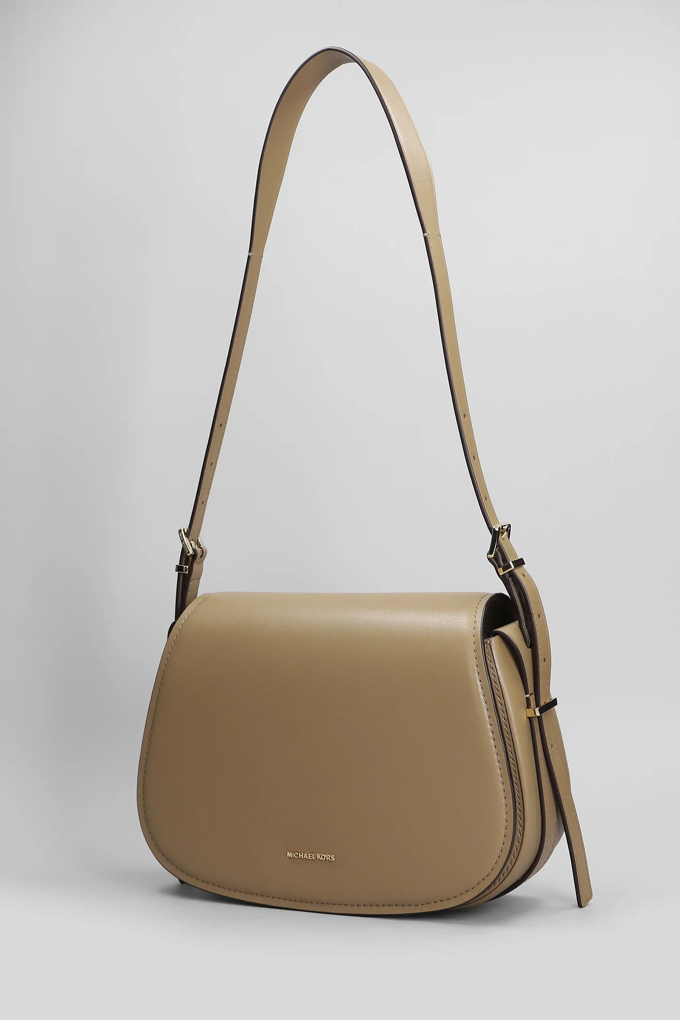 Lydia Shoulder bag in taupe leather - Image 2