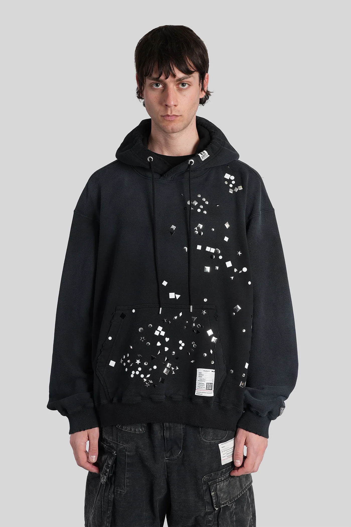 Sweatshirt in black cotton