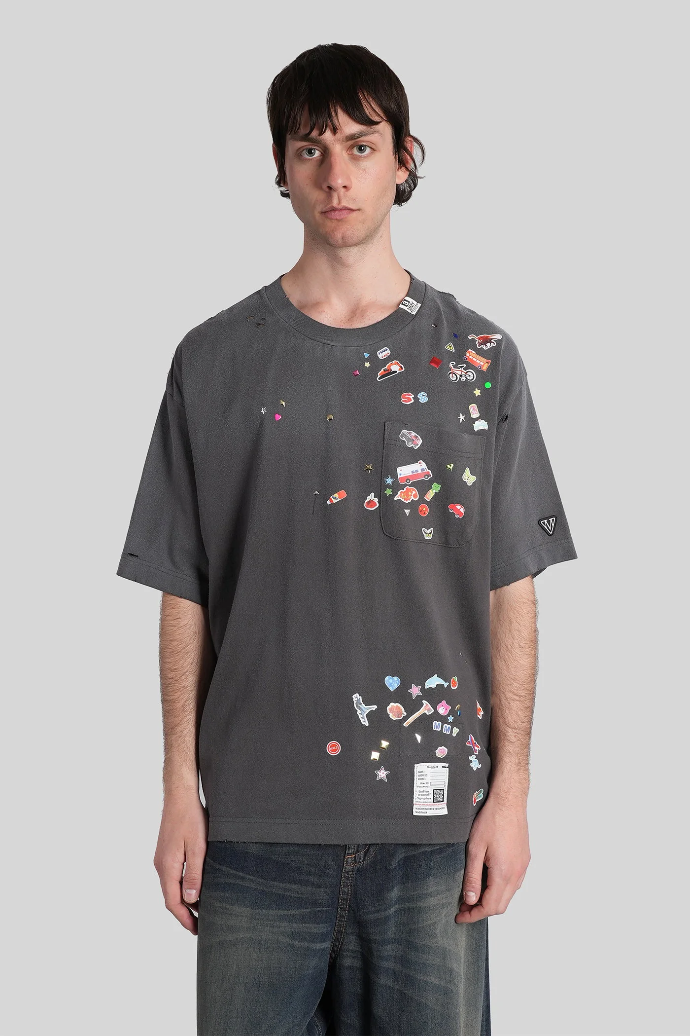 T-Shirt in black cotton