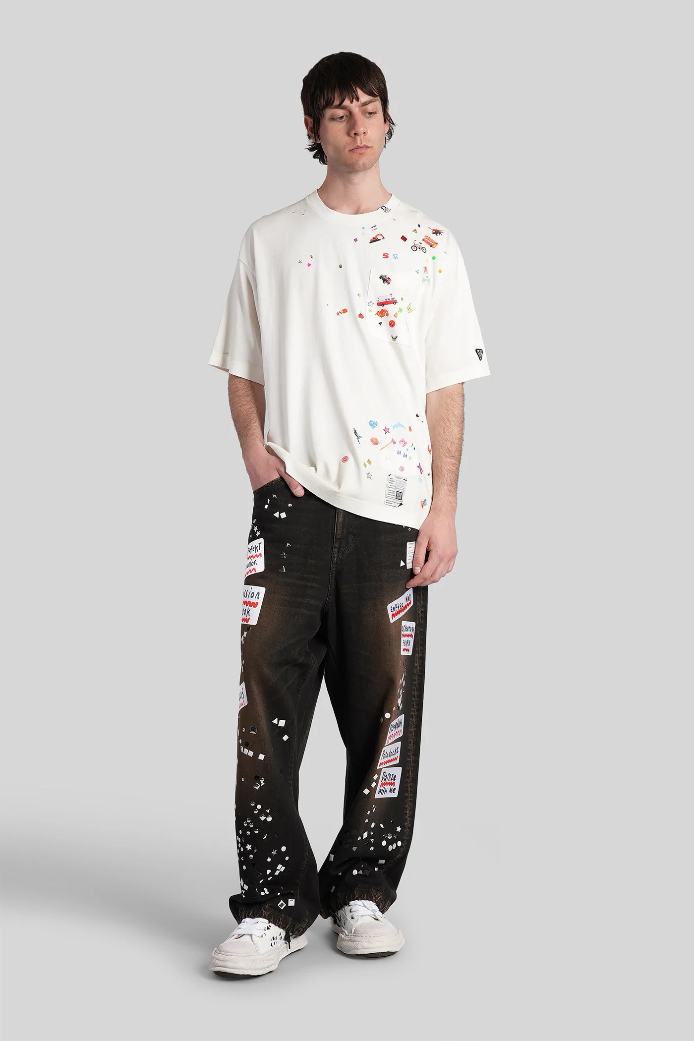 T-Shirt in white cotton - Image 2