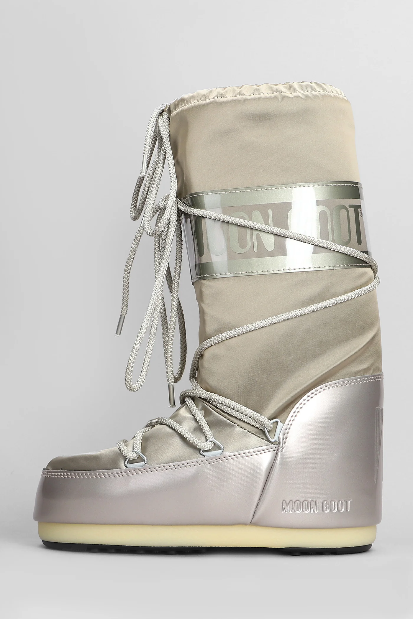 Mb icon glance low heels boots in platinum nylon - Image 3