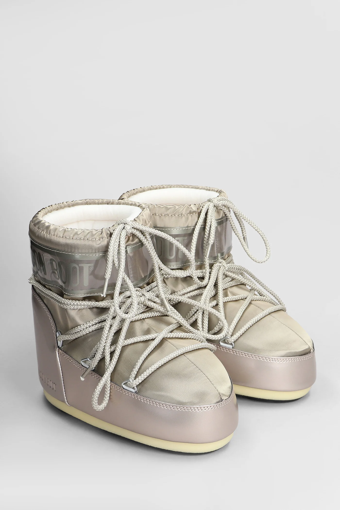 Mb icon low glance low heels Ankle boots in platinum nylon - Image 2