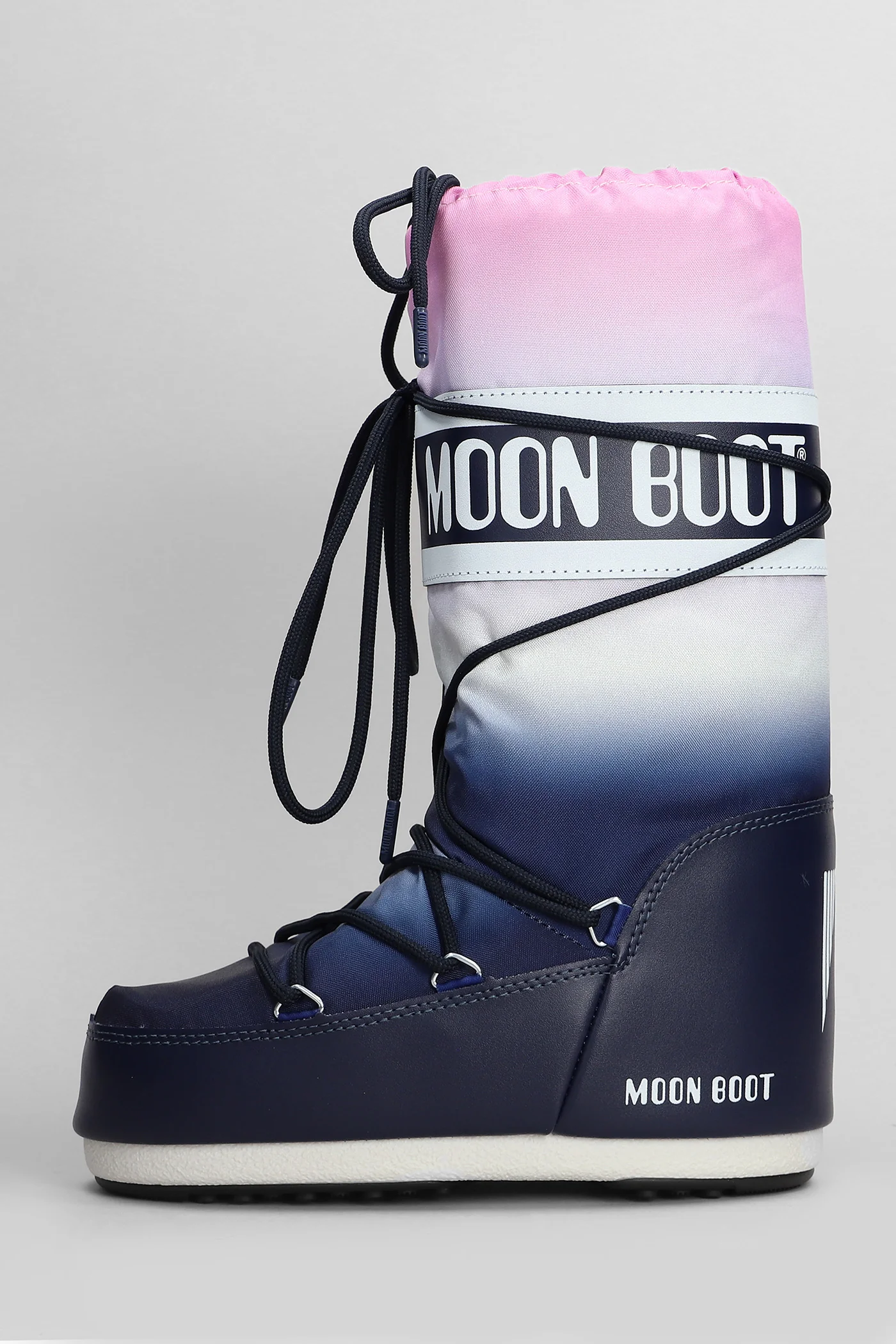 Mb icon moonrise low heels boots in blue nylon - Image 3
