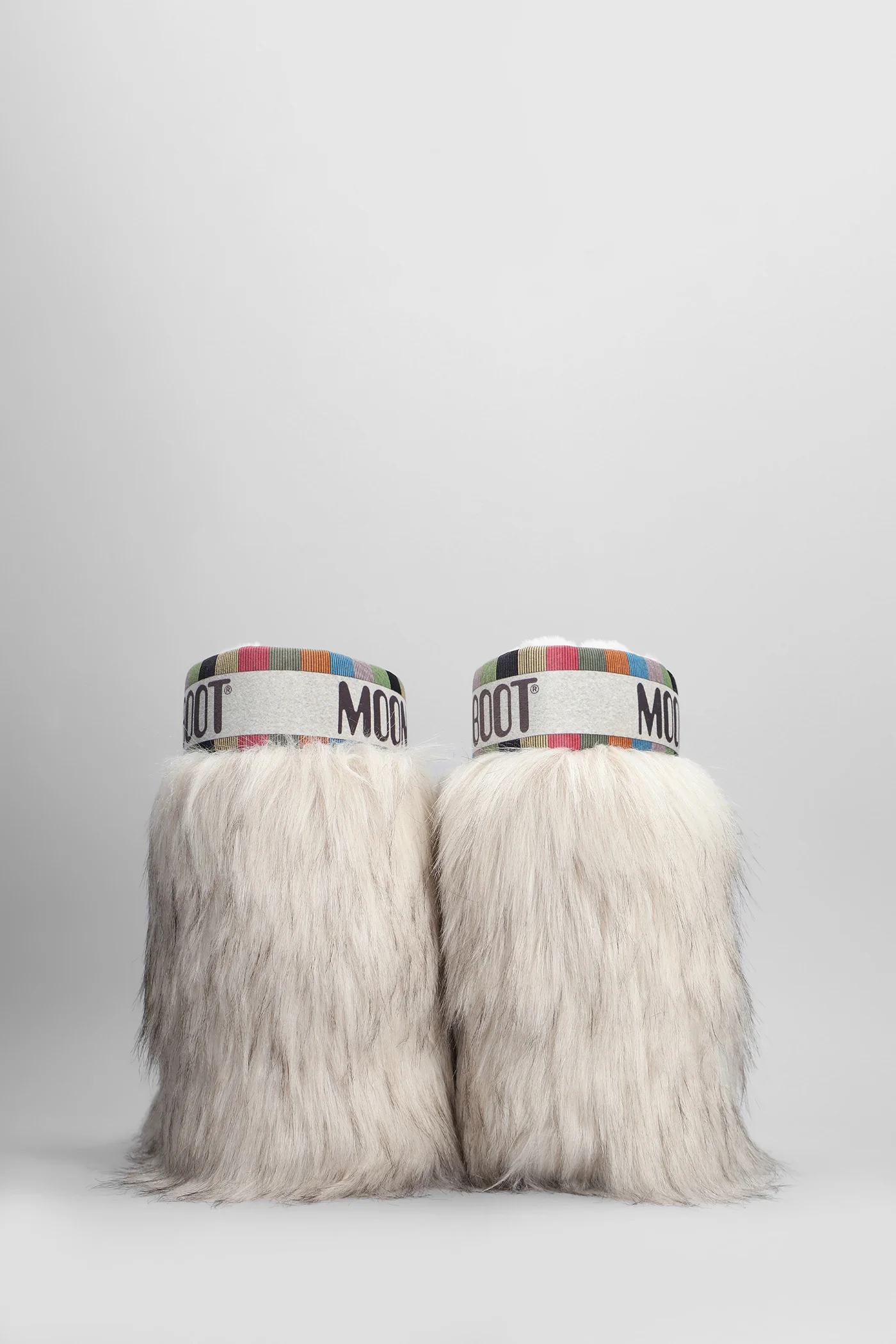 Mb icon yeti mid low heels Ankle boots in beige eco-fur - Image 4