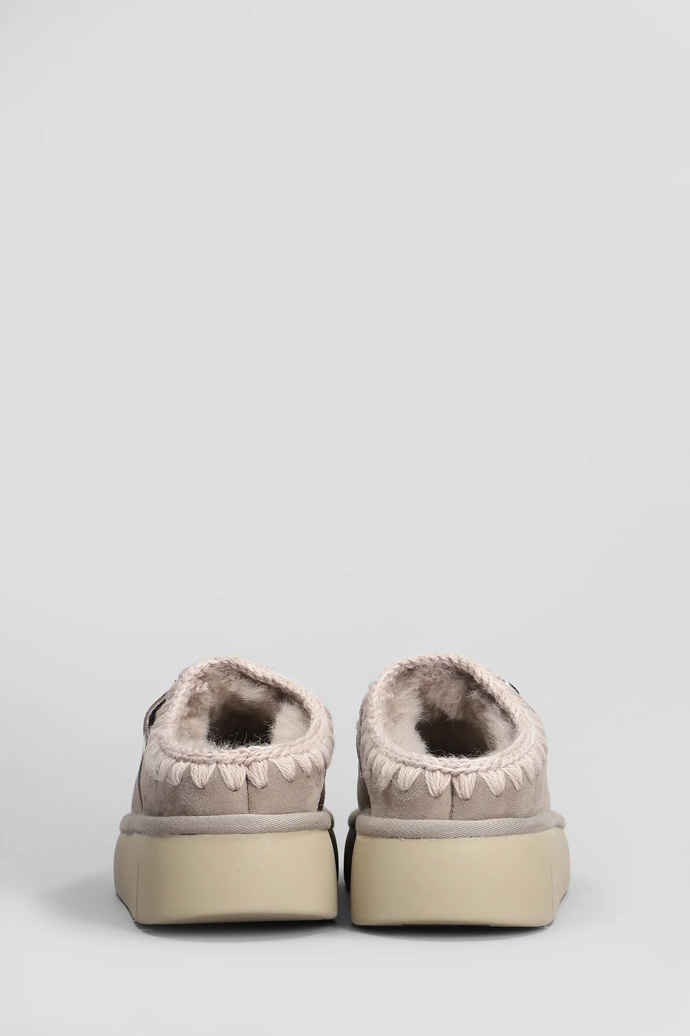 Bounce clog Slipper-Mule in beige suede - Image 4