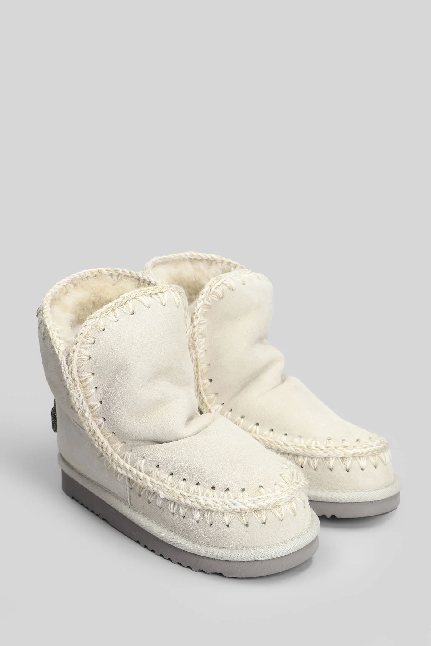Eskimo 18 low heels Ankle boots in beige suede - Image 2