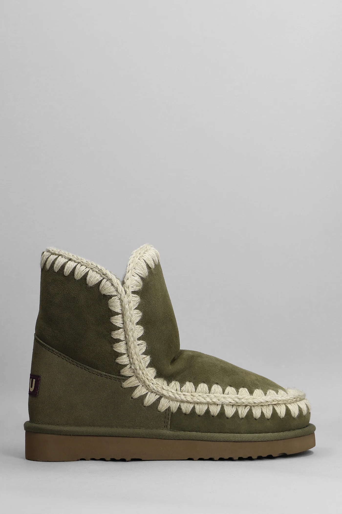 Eskimo 18 low heels Ankle boots in green suede
