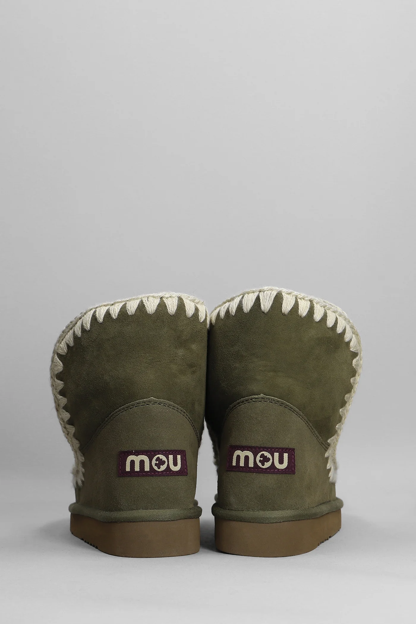 Eskimo 18 low heels Ankle boots in green suede - Image 4