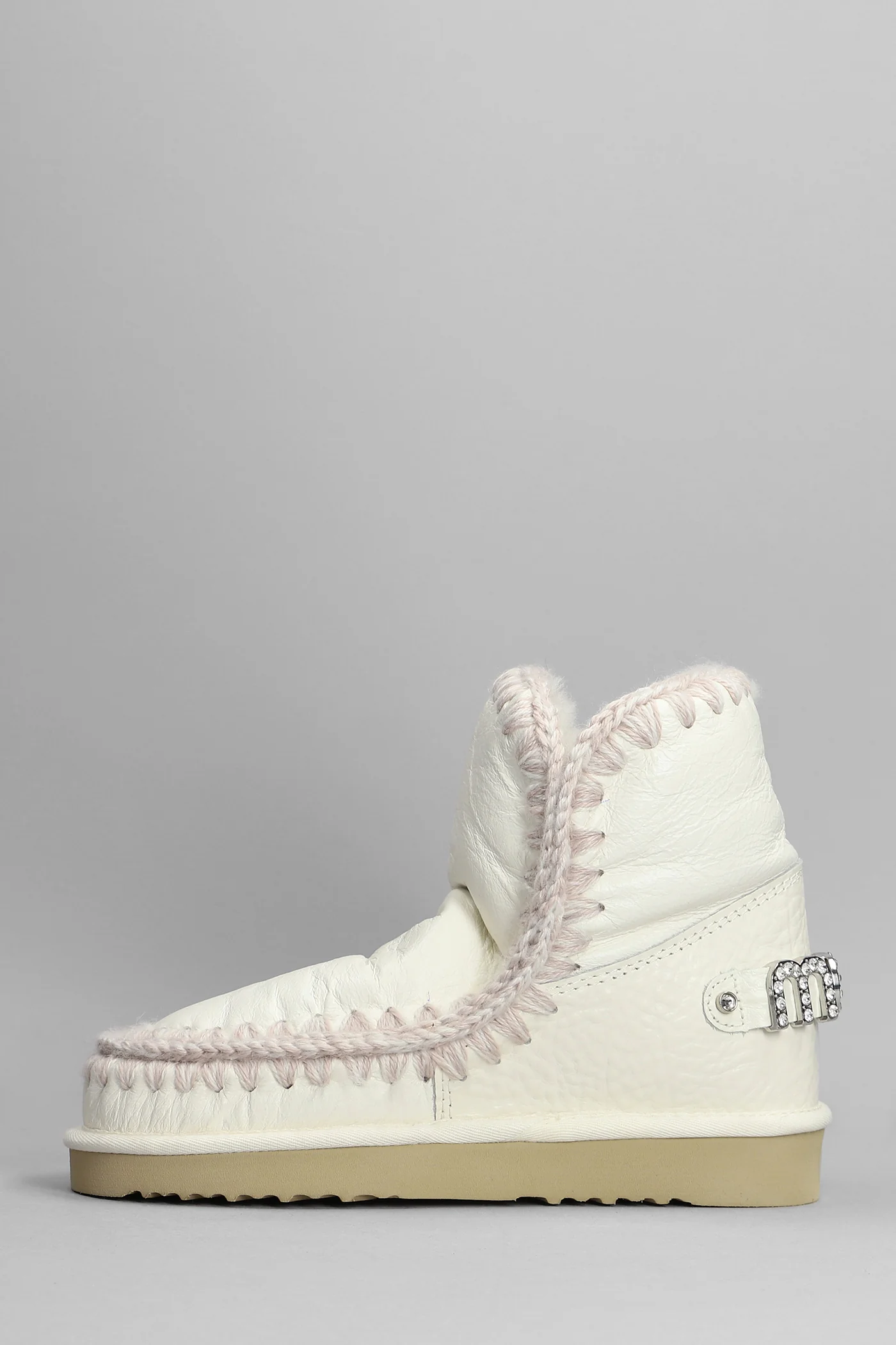 Eskimo 18 low heels Ankle boots in white leather - Image 13
