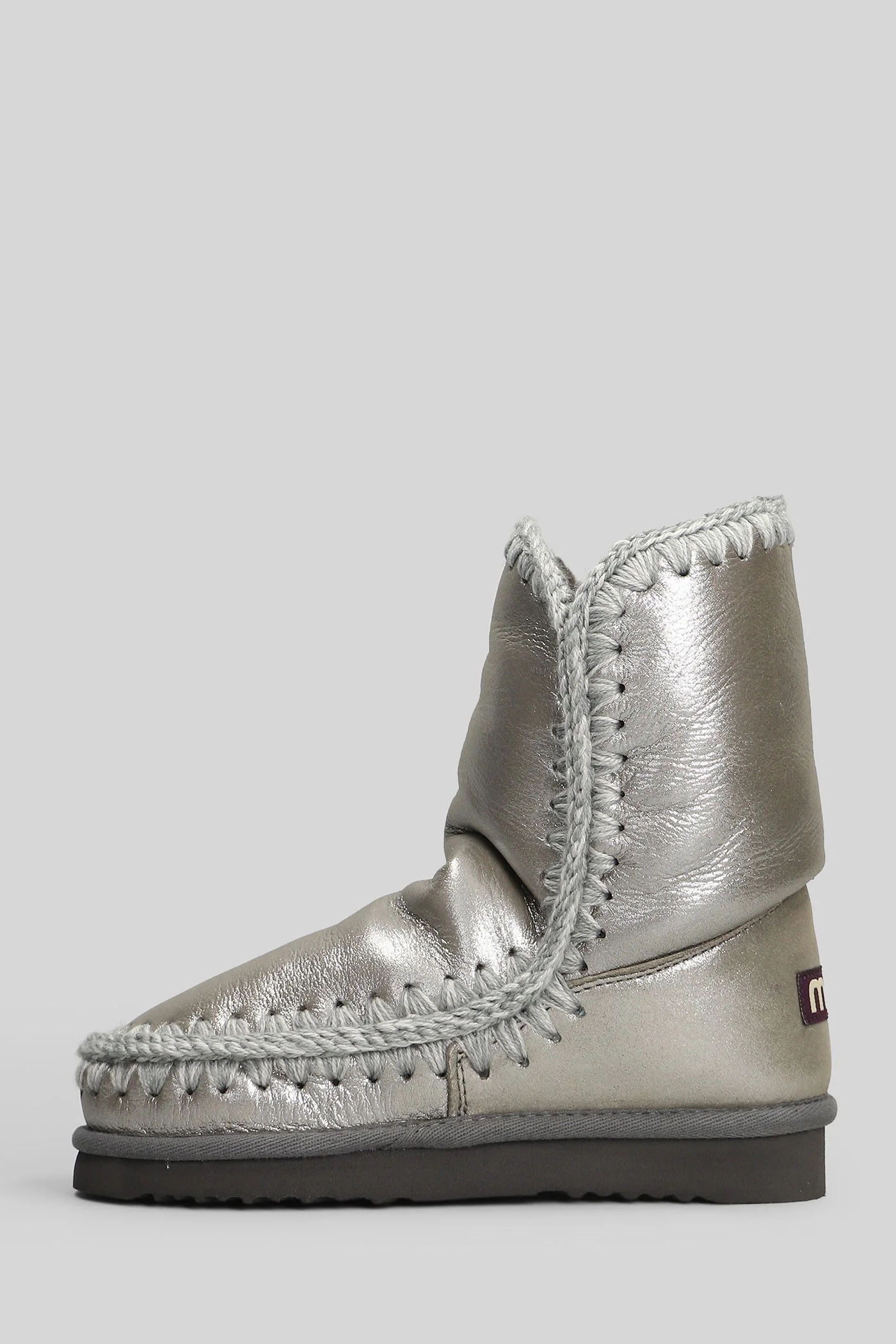 Eskimo 24 low heels Ankle boots in grey glitter - Image 3