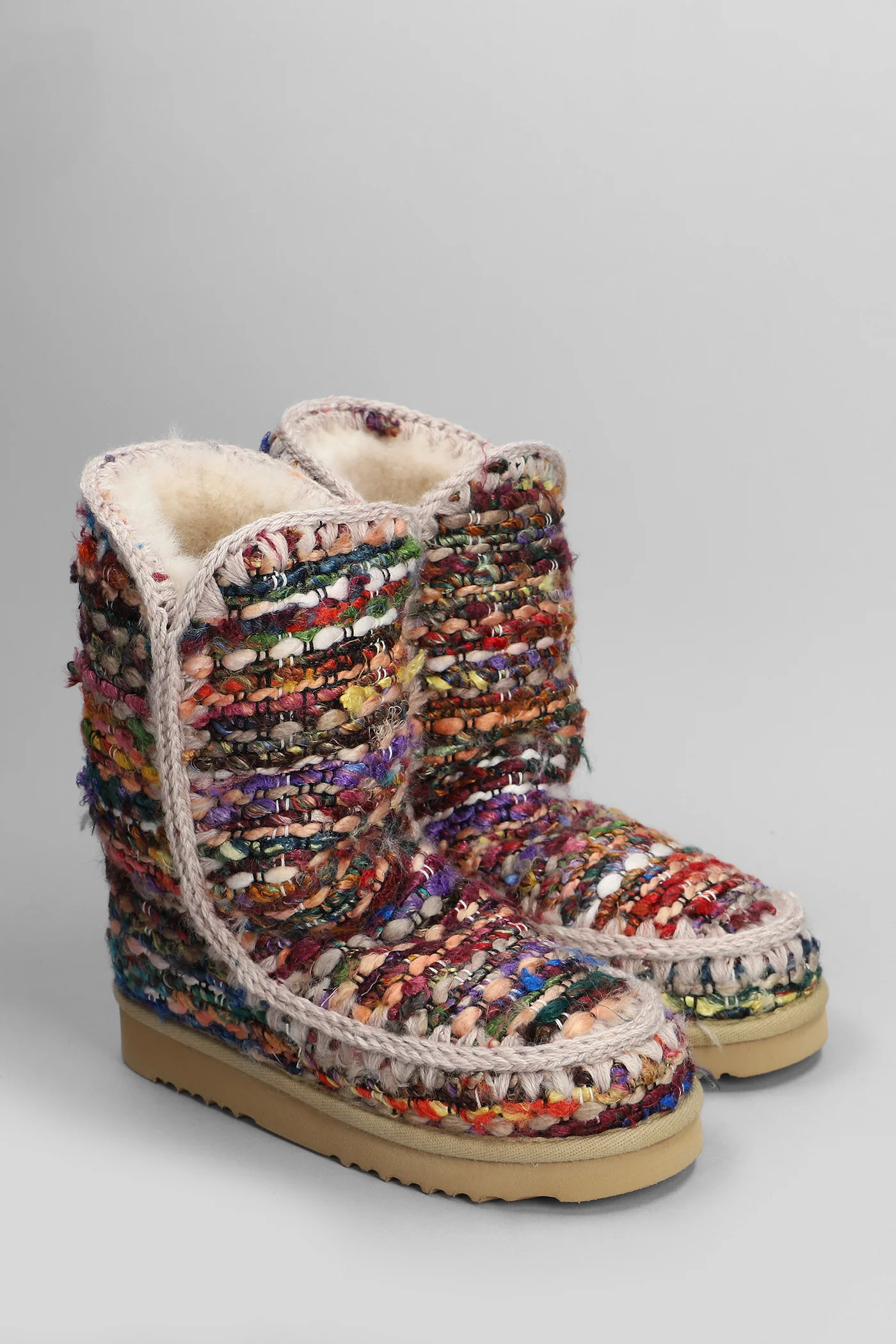 Eskimo 24 low heels Ankle boots in multicolor wool - Image 2