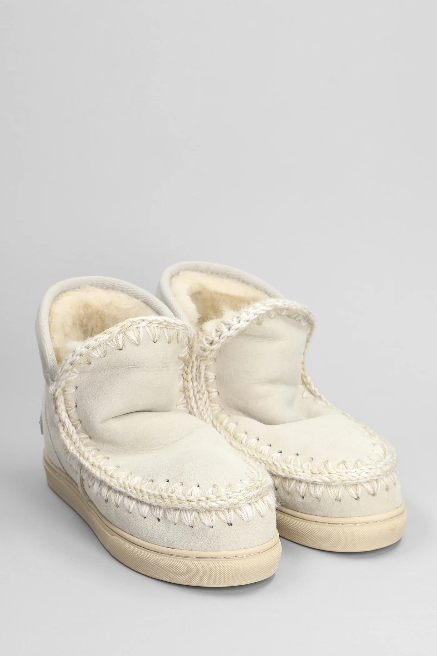Eskimo Sneaker low heels Ankle boots in beige suede - Image 2
