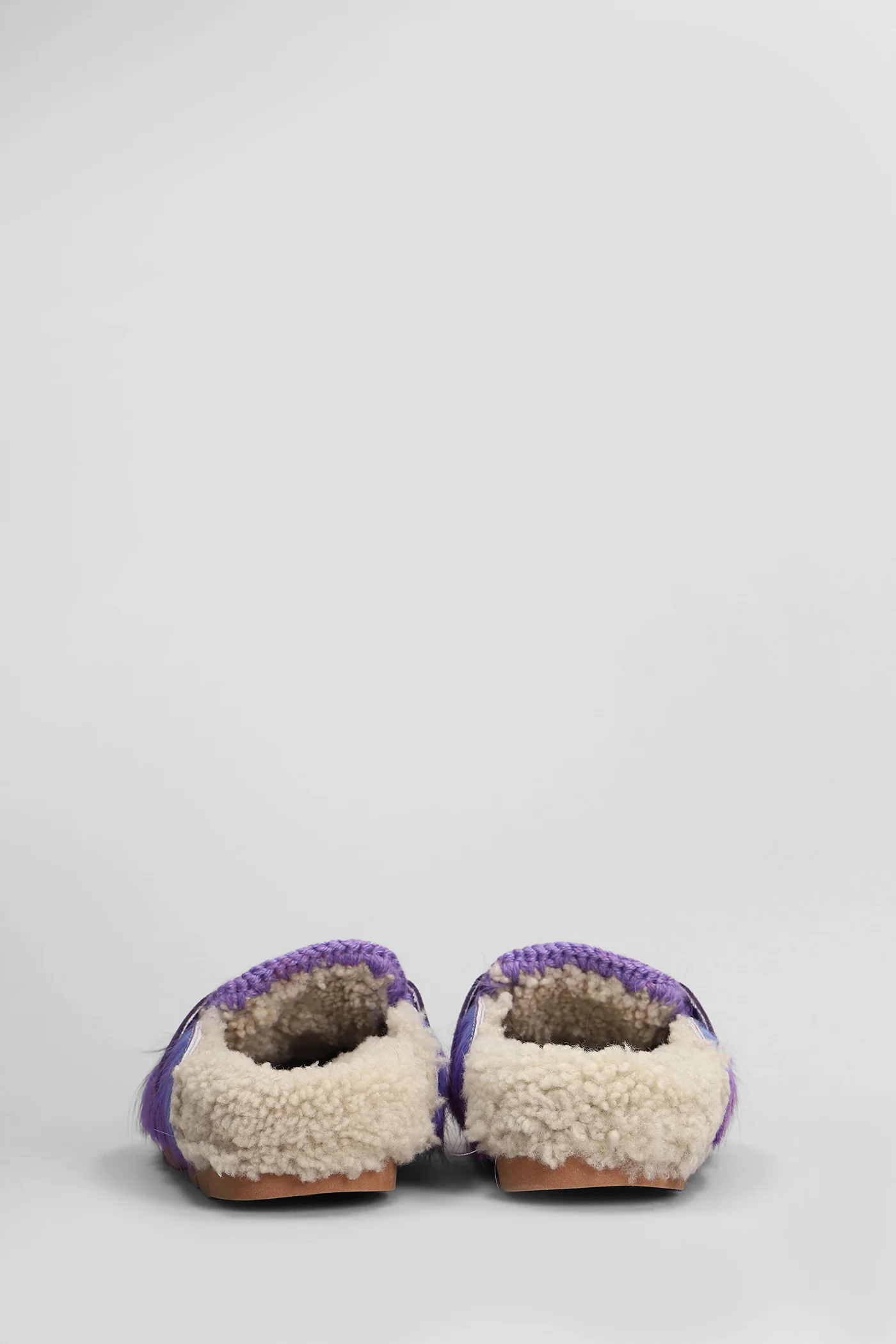 Long hair pony Slipper-Mule in Viola pony skin - Image 4